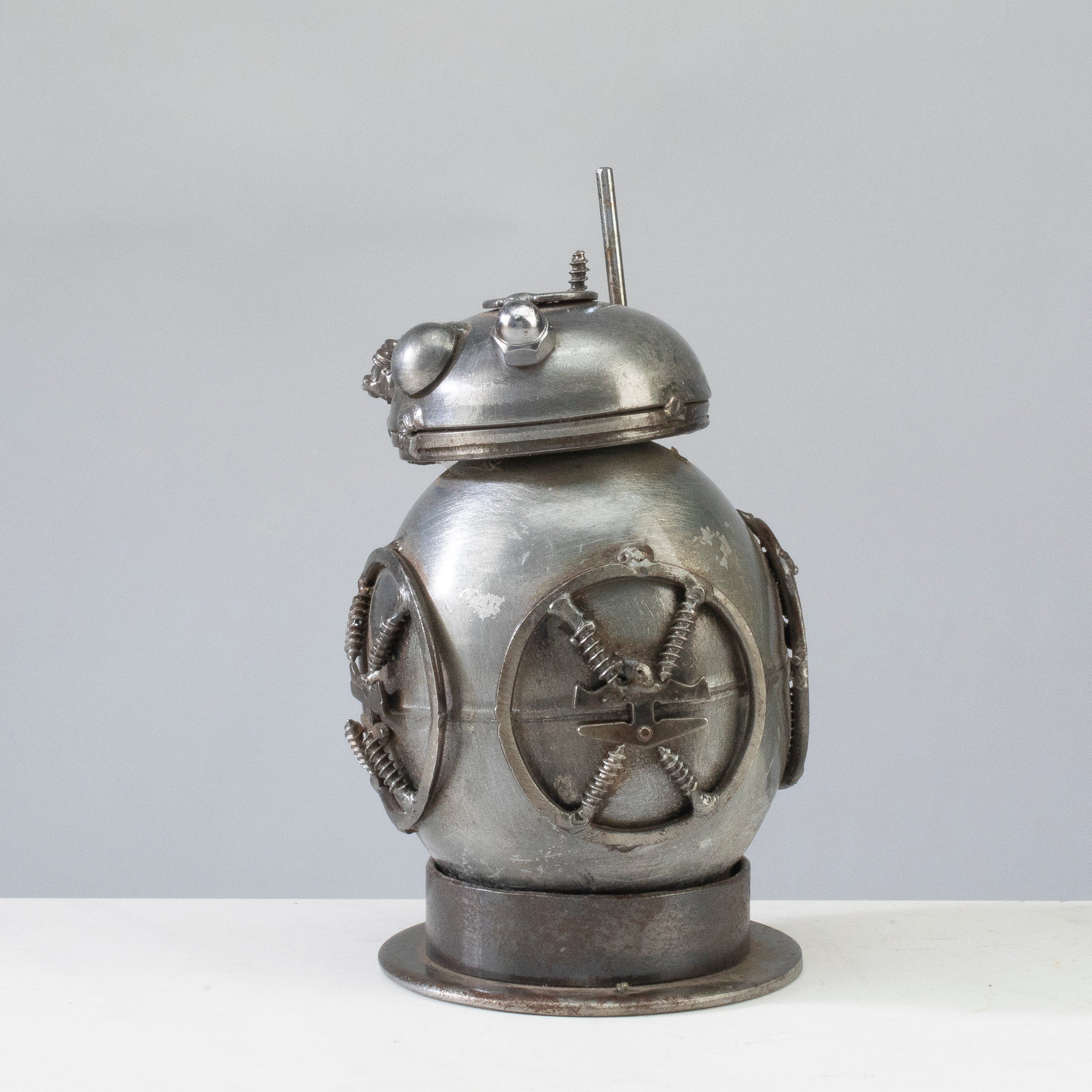 Kalifano Recycled Metal Art BB8 Star Wars Inspired Recycled Metal Sculpture RMS-250BB8-N