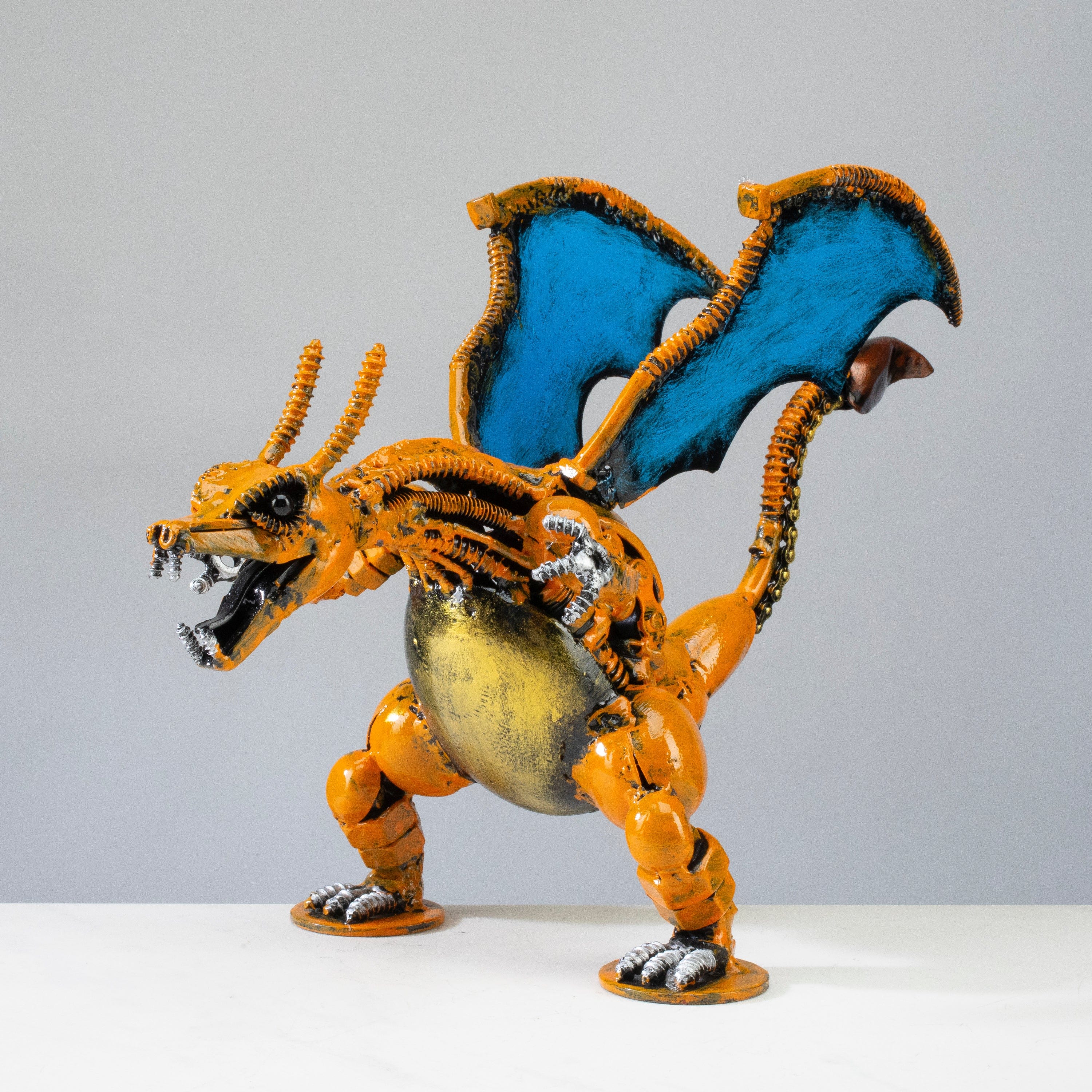 Kalifano Recycled Metal Art Charizard Pokemon Inspired Recycled Metal Sculpture RMS-600CH-N