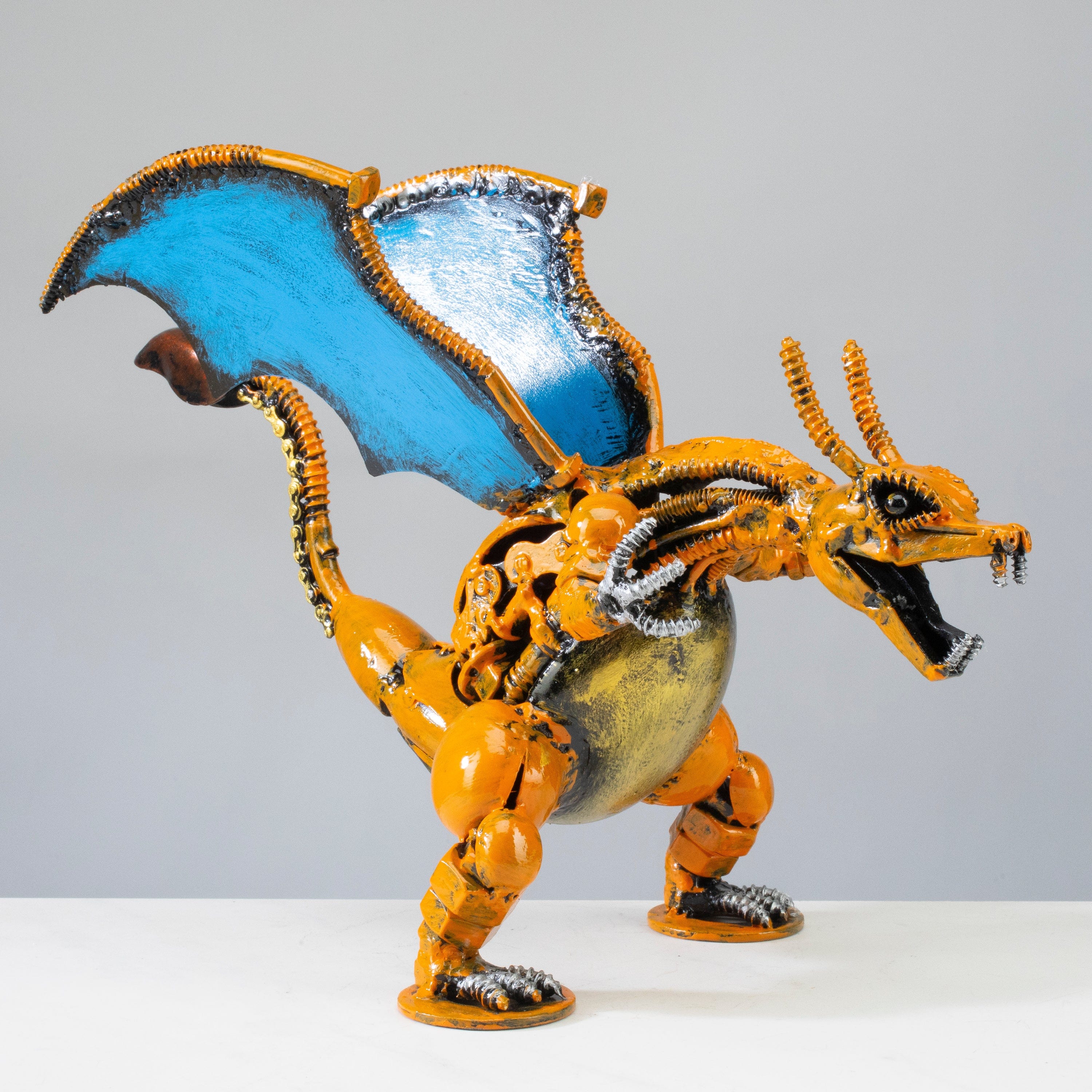 Kalifano Recycled Metal Art Charizard Pokemon Inspired Recycled Metal Sculpture RMS-600CH-N