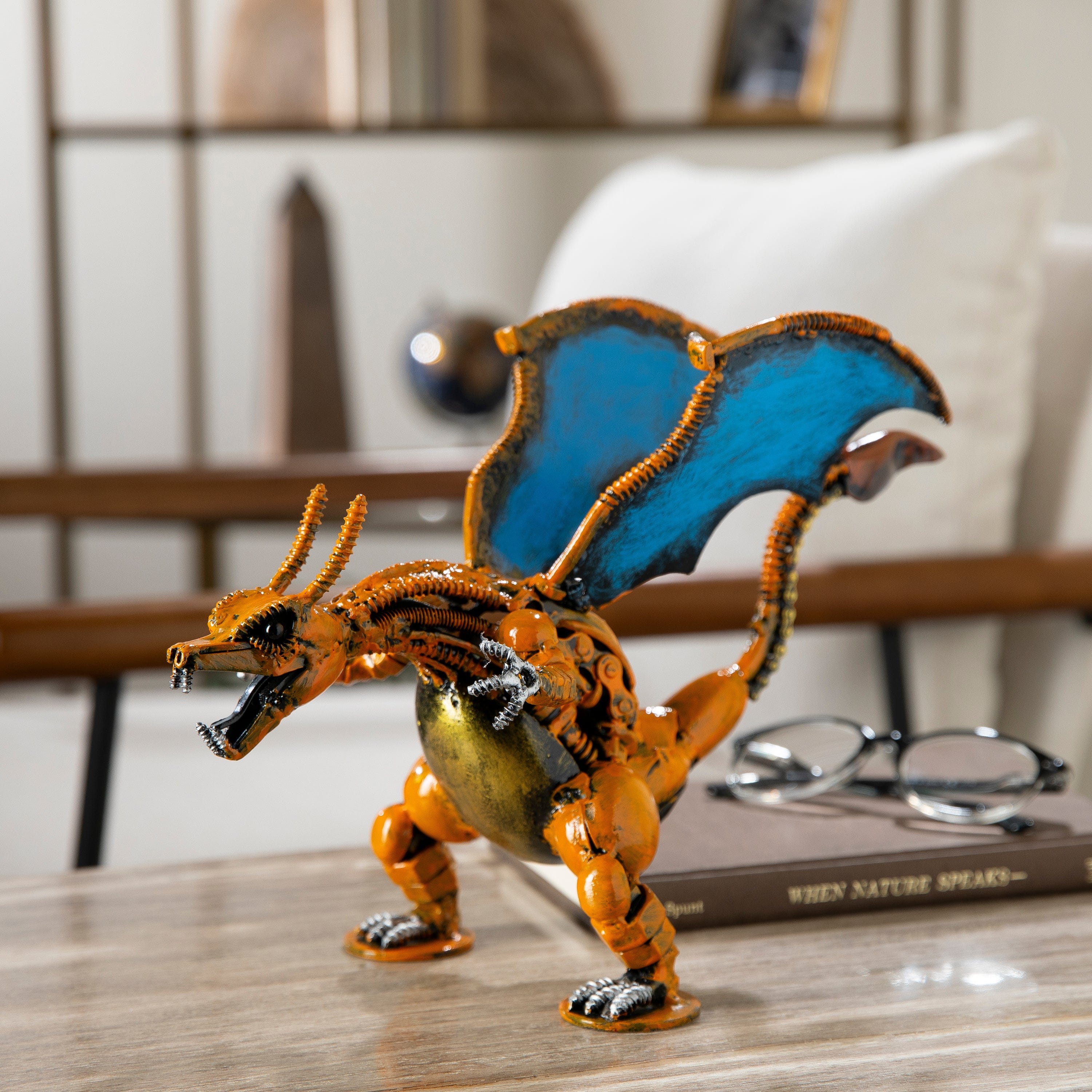 Kalifano Recycled Metal Art Charizard Pokemon Inspired Recycled Metal Sculpture RMS-600CH-N