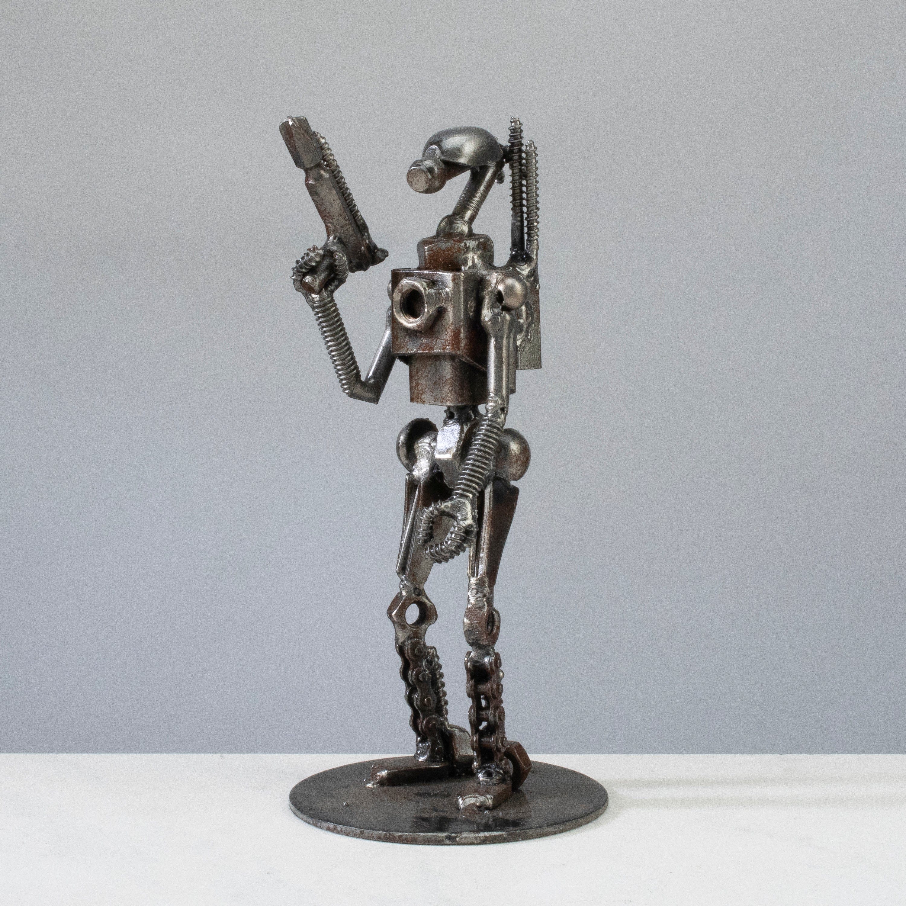 Kalifano Recycled Metal Art Droid Star Wars Inspired Recycled Metal Sculpture RMS-250DR-N