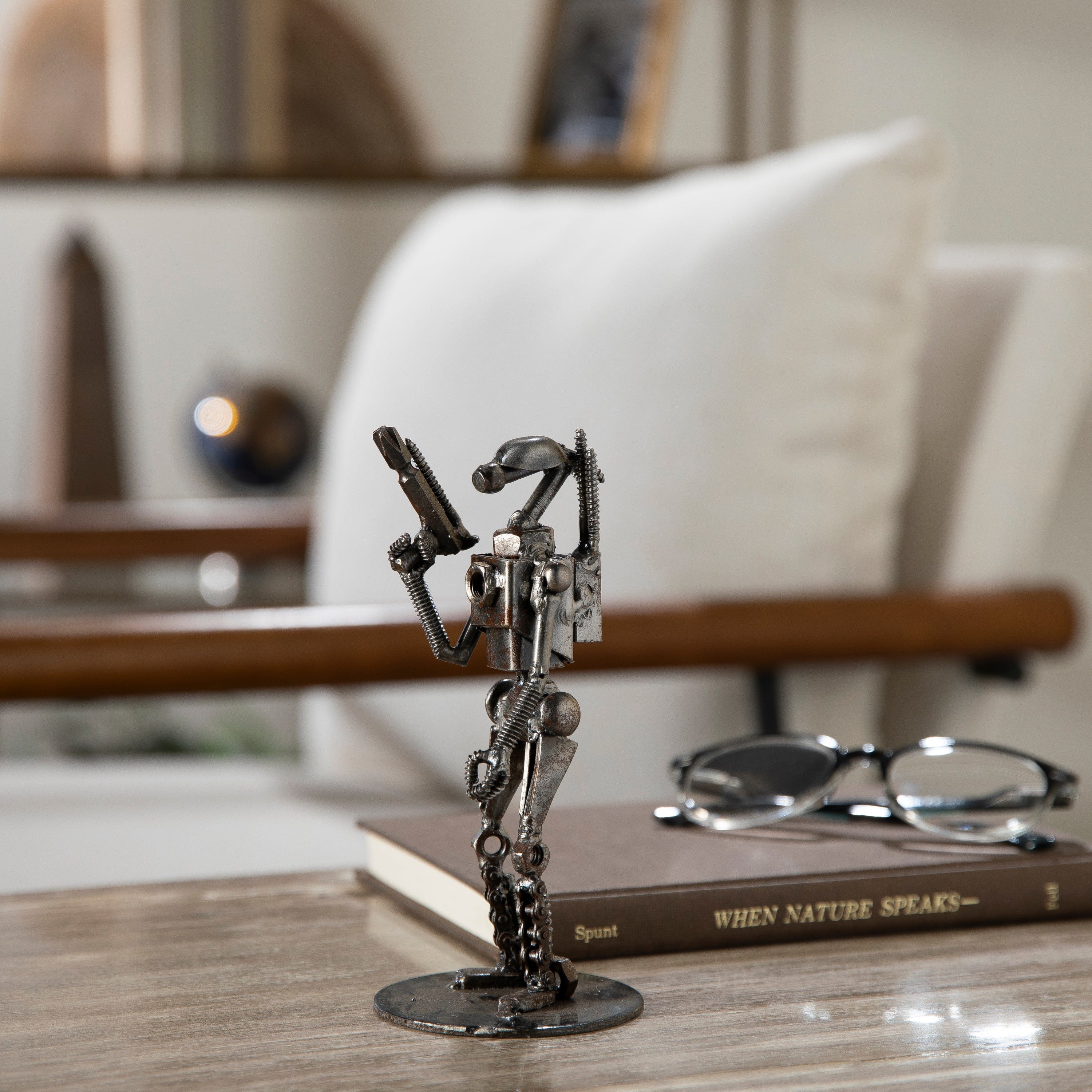 Kalifano Recycled Metal Art Droid Star Wars Inspired Recycled Metal Sculpture RMS-250DR-N