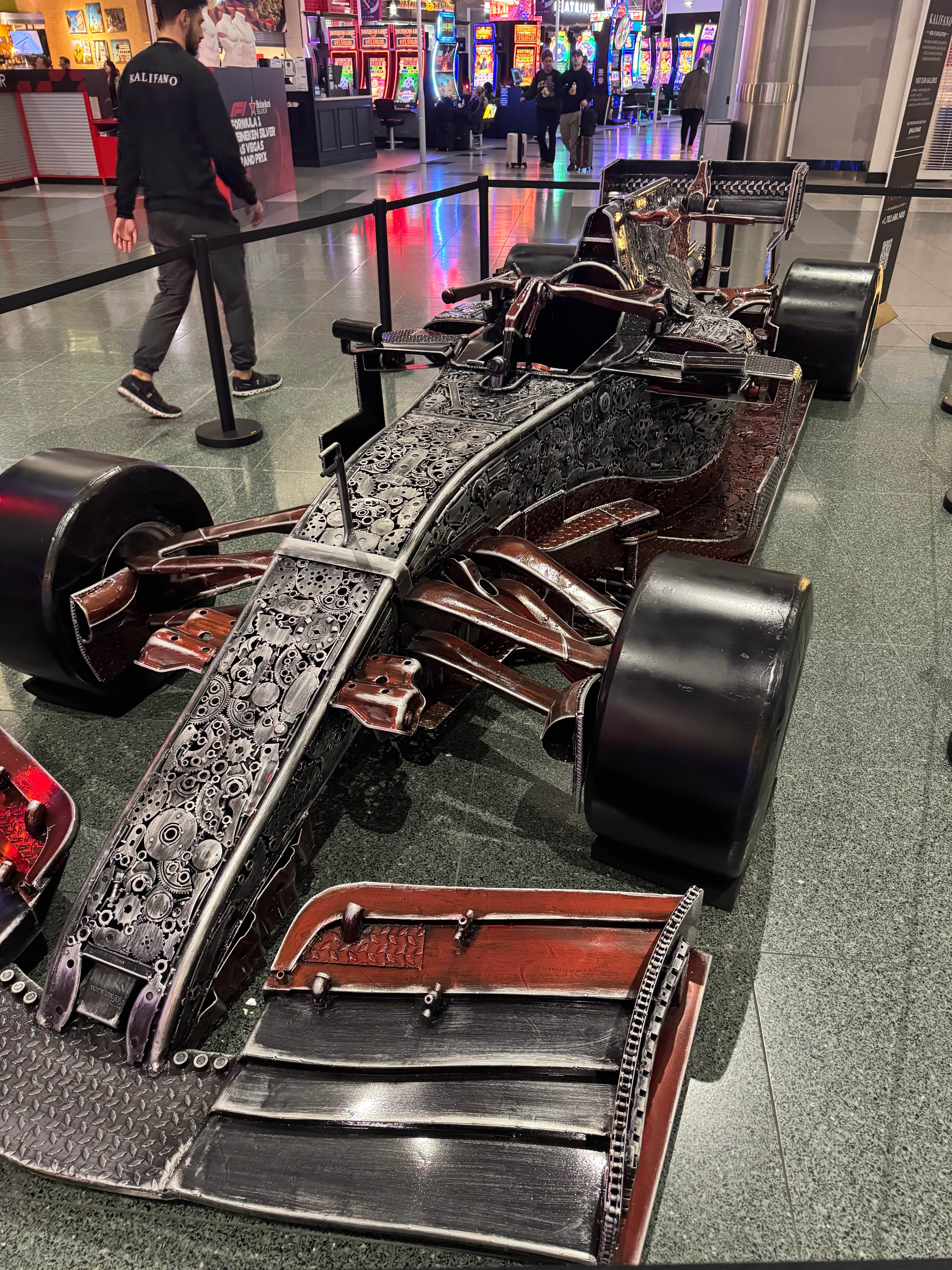 KALIFANO Recycled Metal Art Formula 1 (F1) Recycled Metal Art Sculpture RMS-F1-P