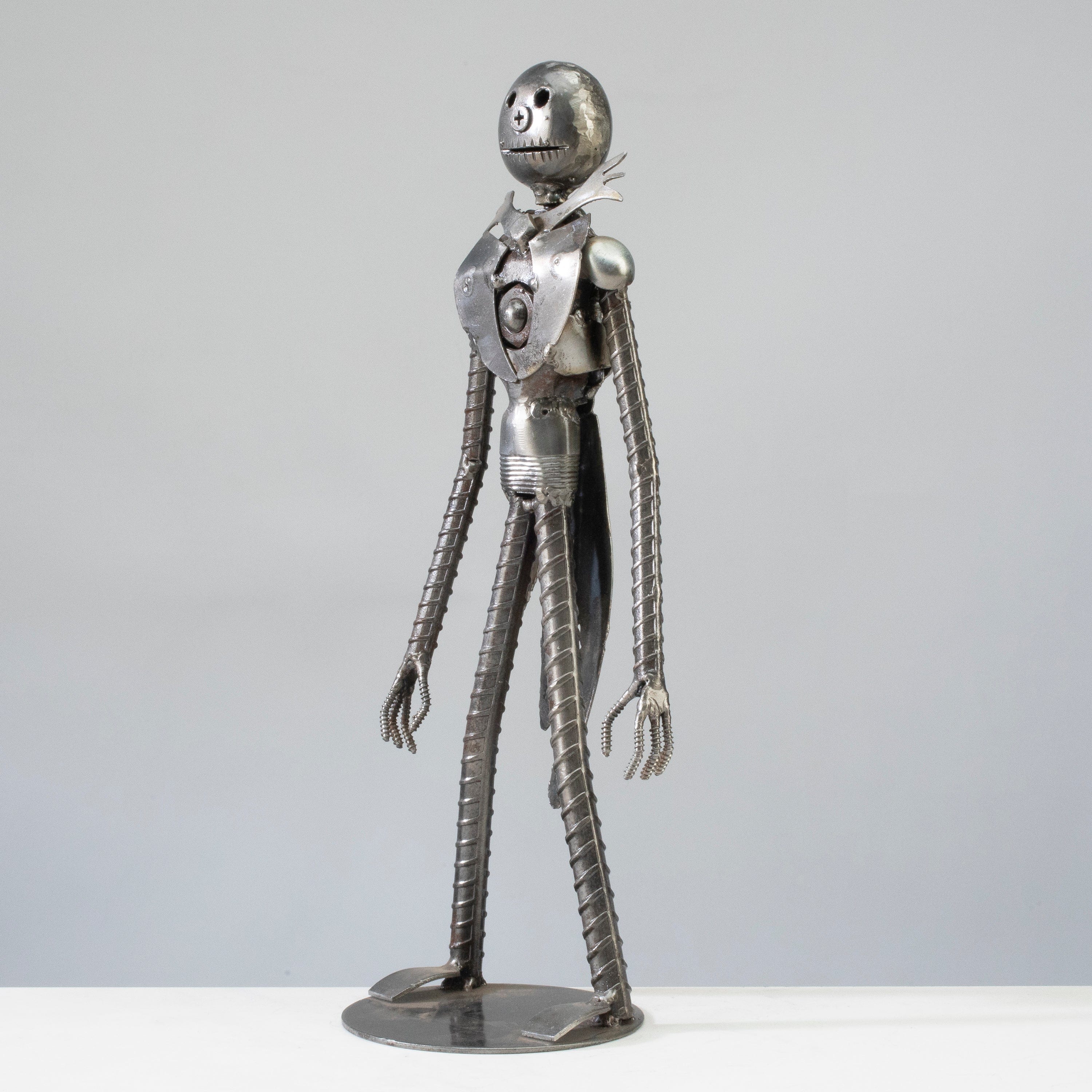 Kalifano Recycled Metal Art Jack Skelington Inspired Recycled Metal Sculpture RMS-400JSK-N
