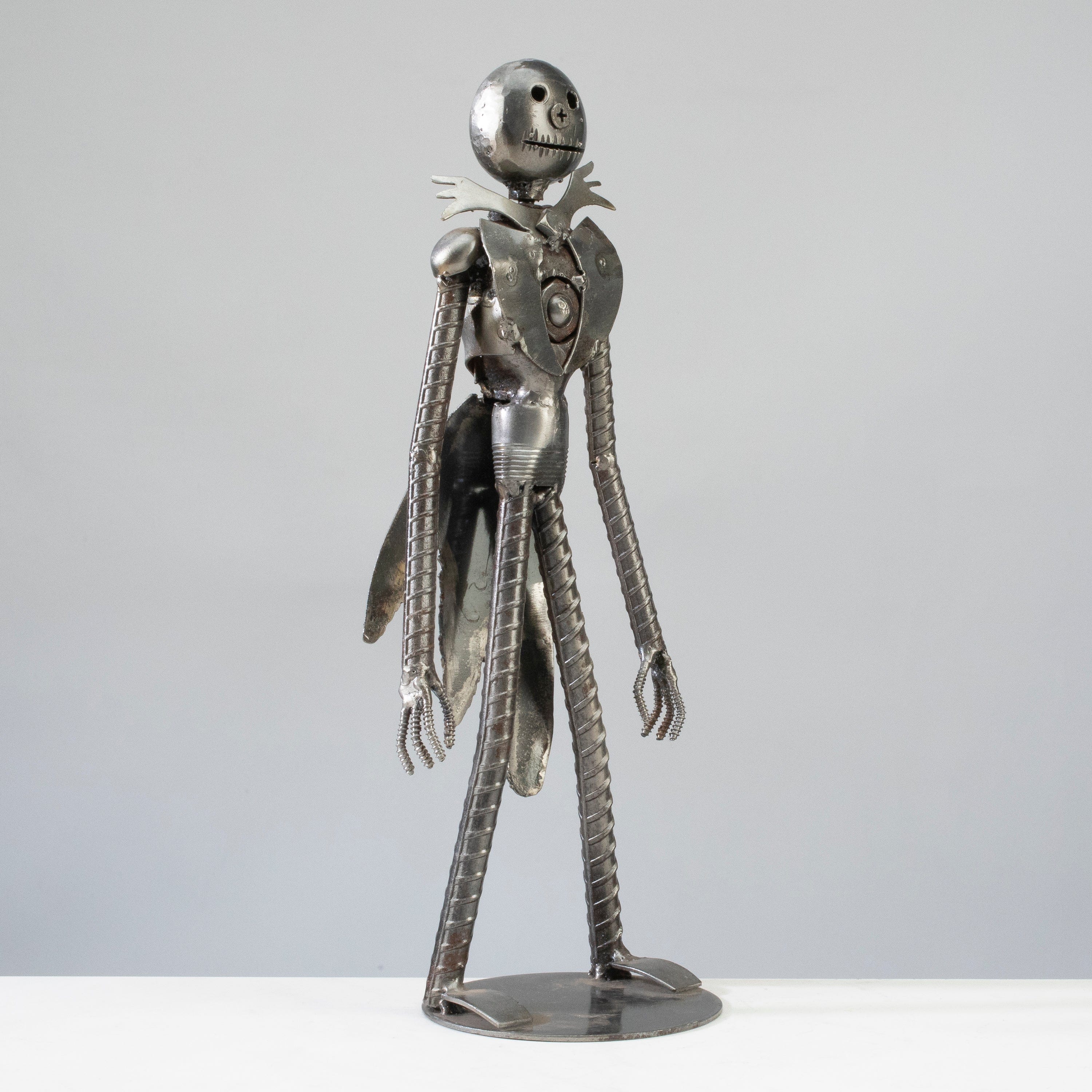 Kalifano Recycled Metal Art Jack Skelington Inspired Recycled Metal Sculpture RMS-400JSK-N