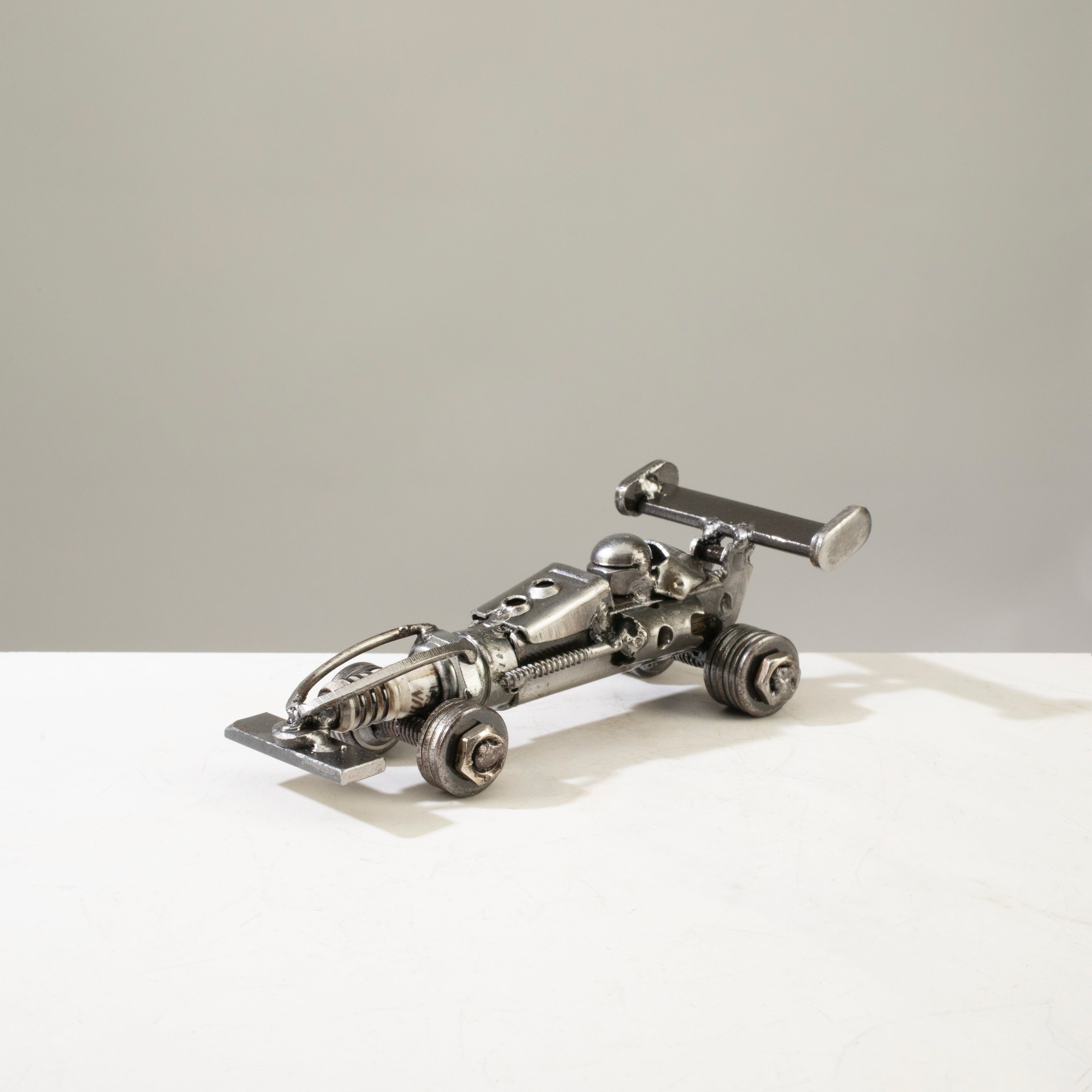Kalifano Recycled Metal Art Mini F1 (Formula 1) Recycled Metal Car RMS-250F1-N