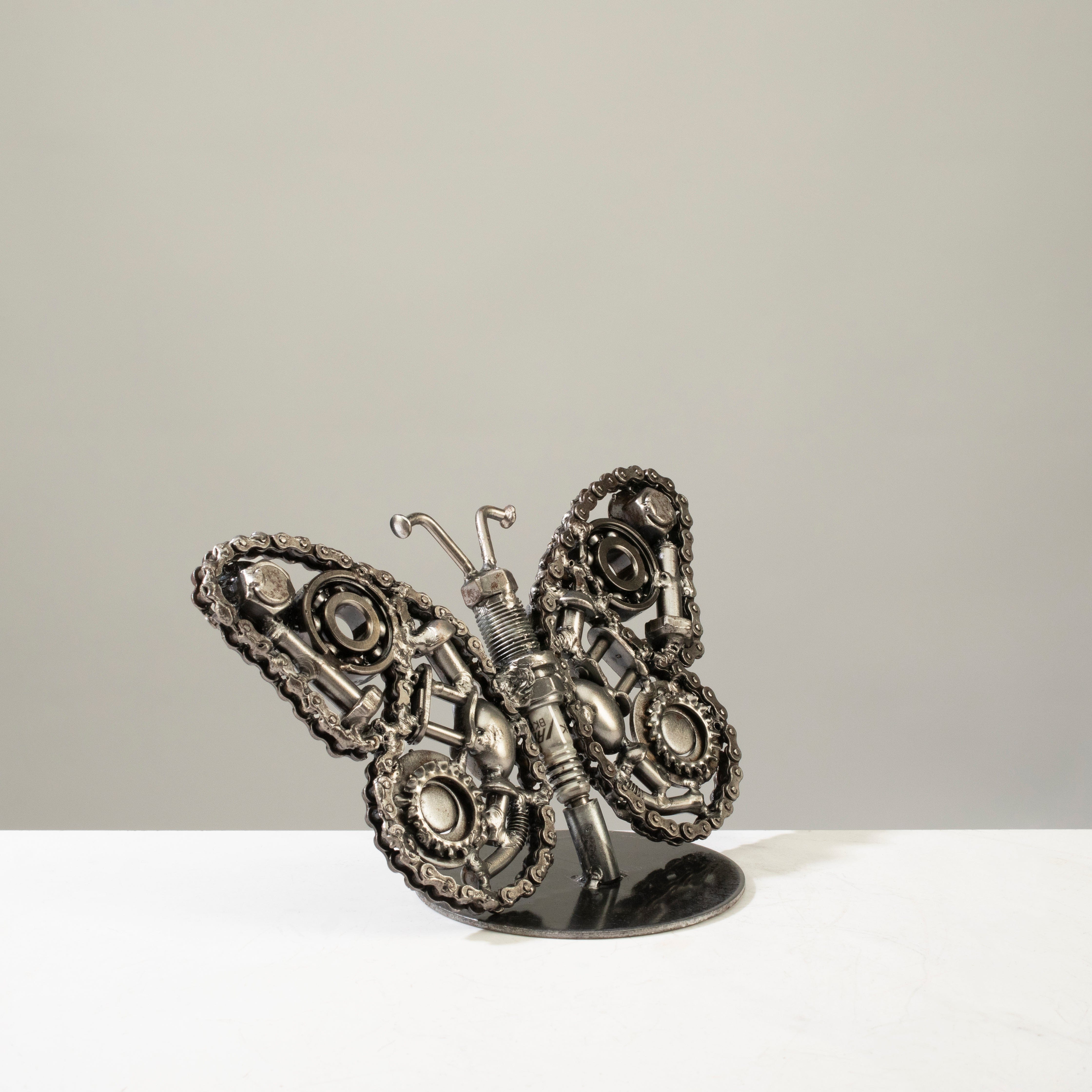 Kalifano Recycled Metal Art Monarch Butterfly Recycled Metal Sculpture RMS-200MB-N