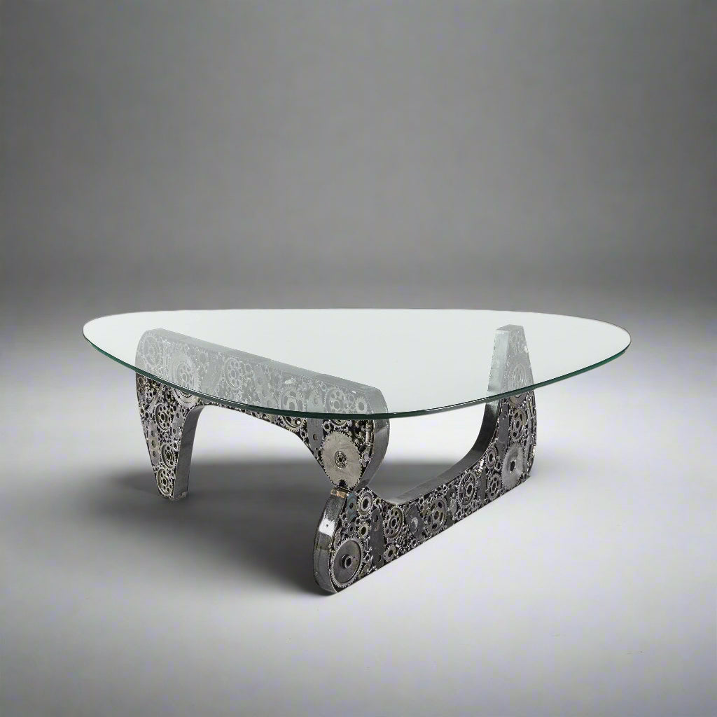 Kalifano Recycled Metal Art Noguchi Inspired Recycled Metal Art Table RMS-NOGUCHI-N