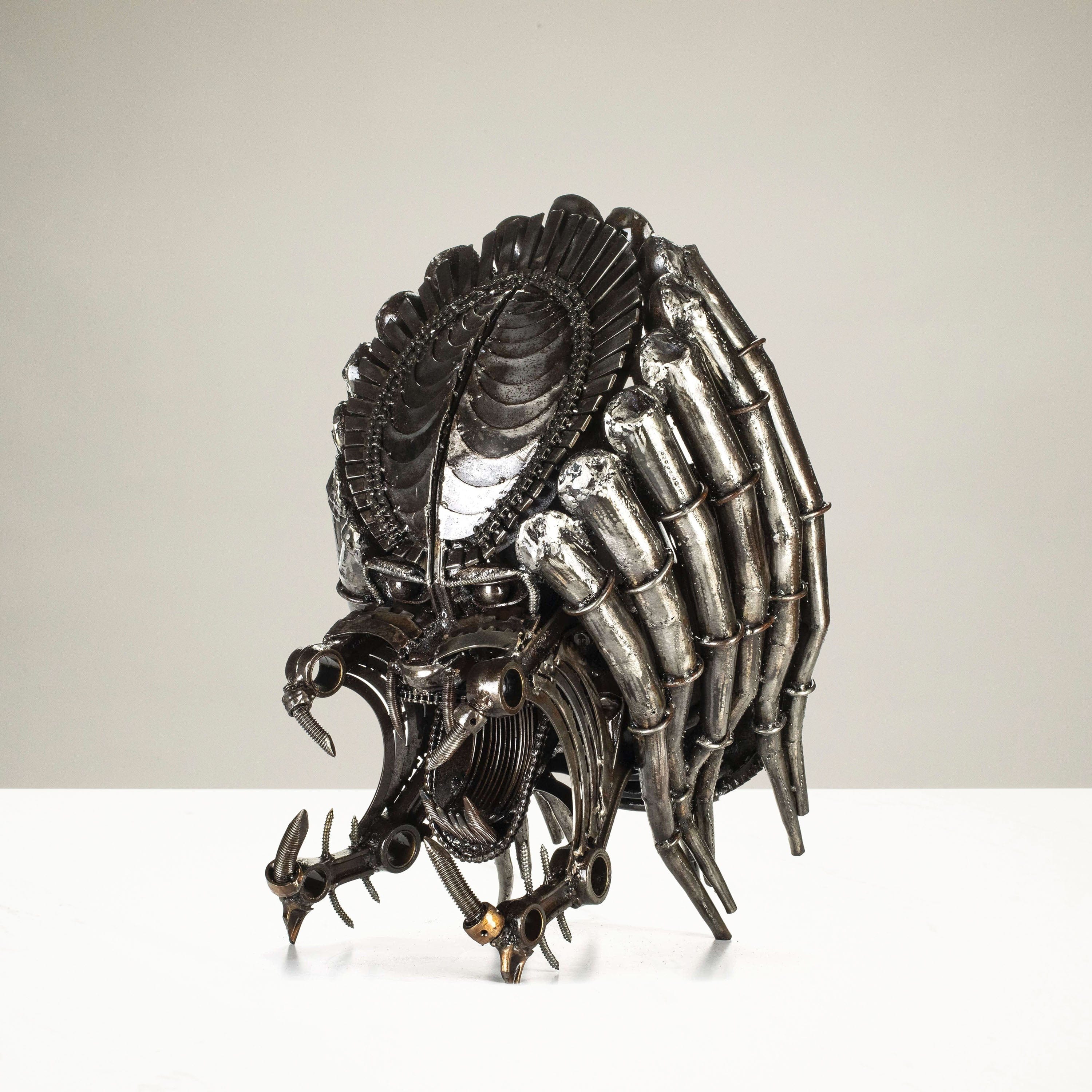 Kalifano Recycled Metal Art Predator Inspired Head RMS-HEAD-PRED