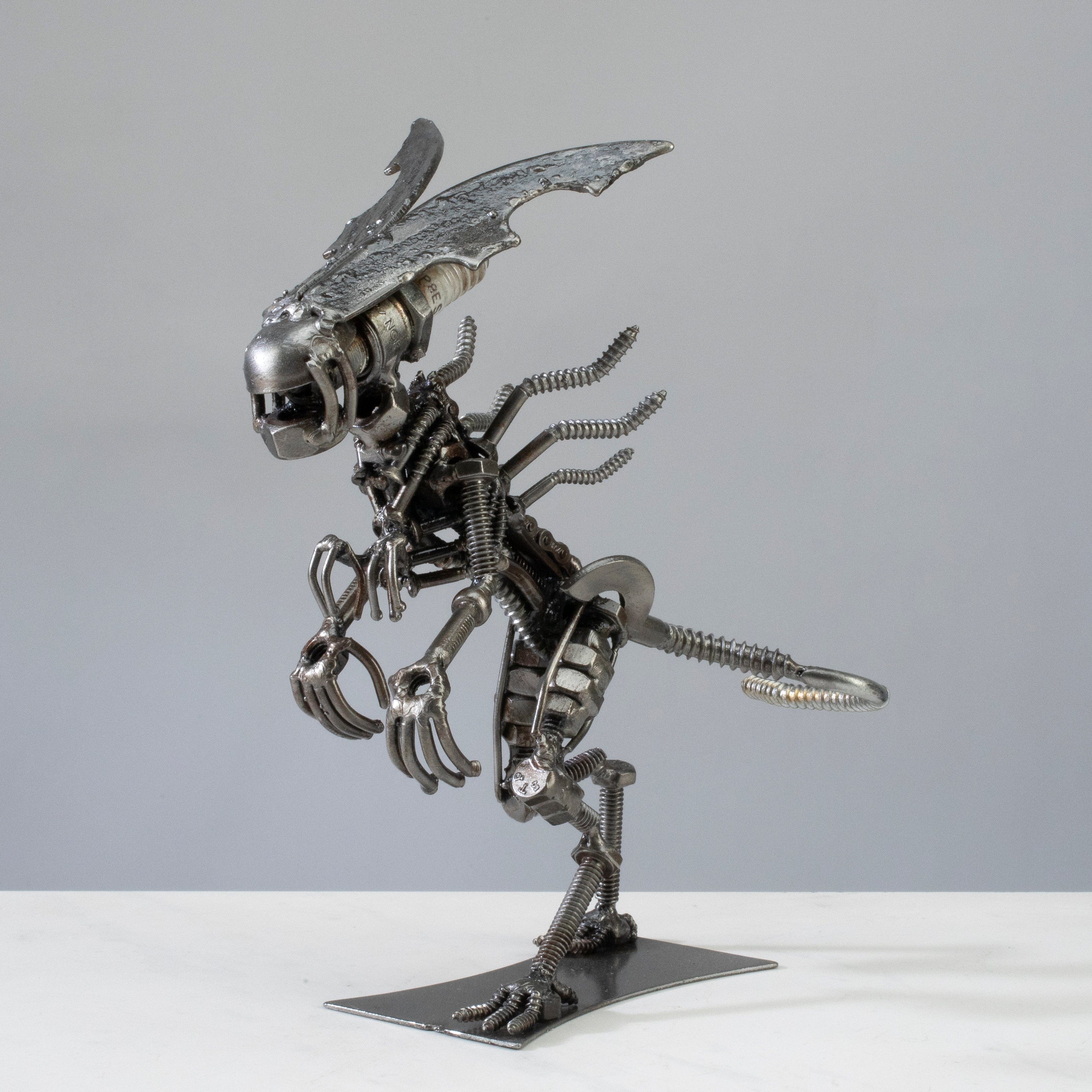 Kalifano Recycled Metal Art Queen Alien Inspired Recycled Metal Sculpture RMS-300QA-N