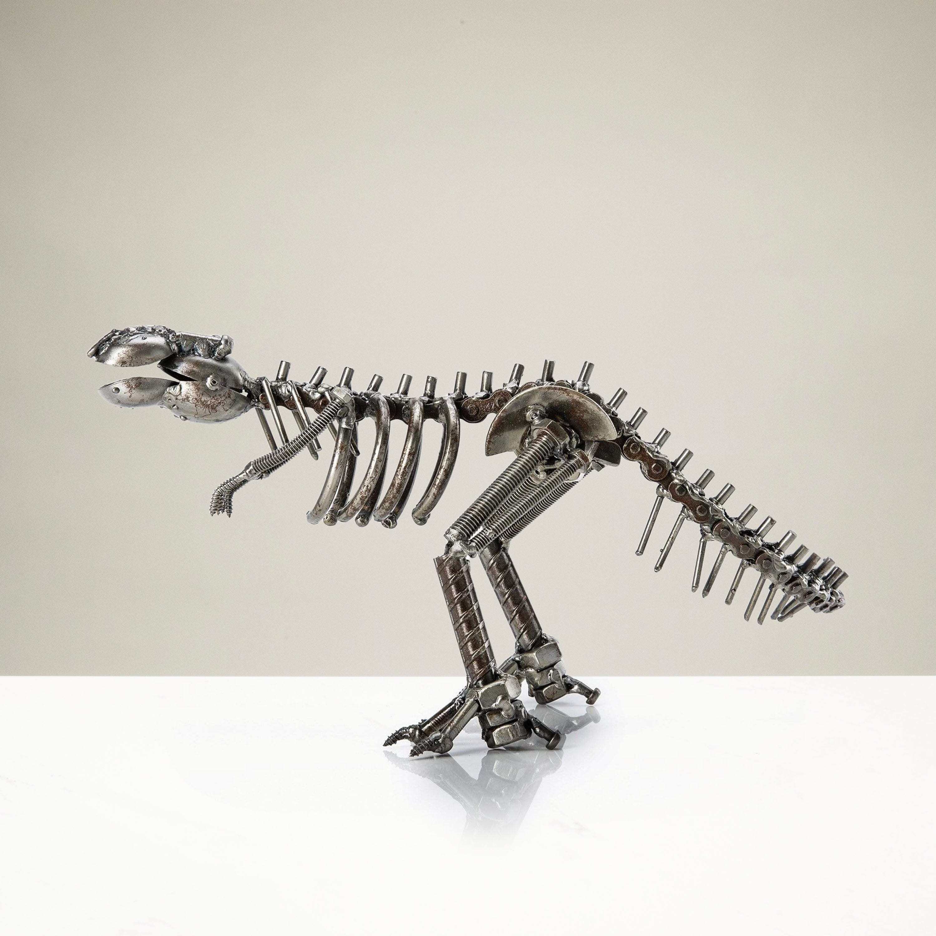 Kalifano Recycled Metal Art T-Rex Inspired Recycled Metal Sculpture RMS-500TRX-N