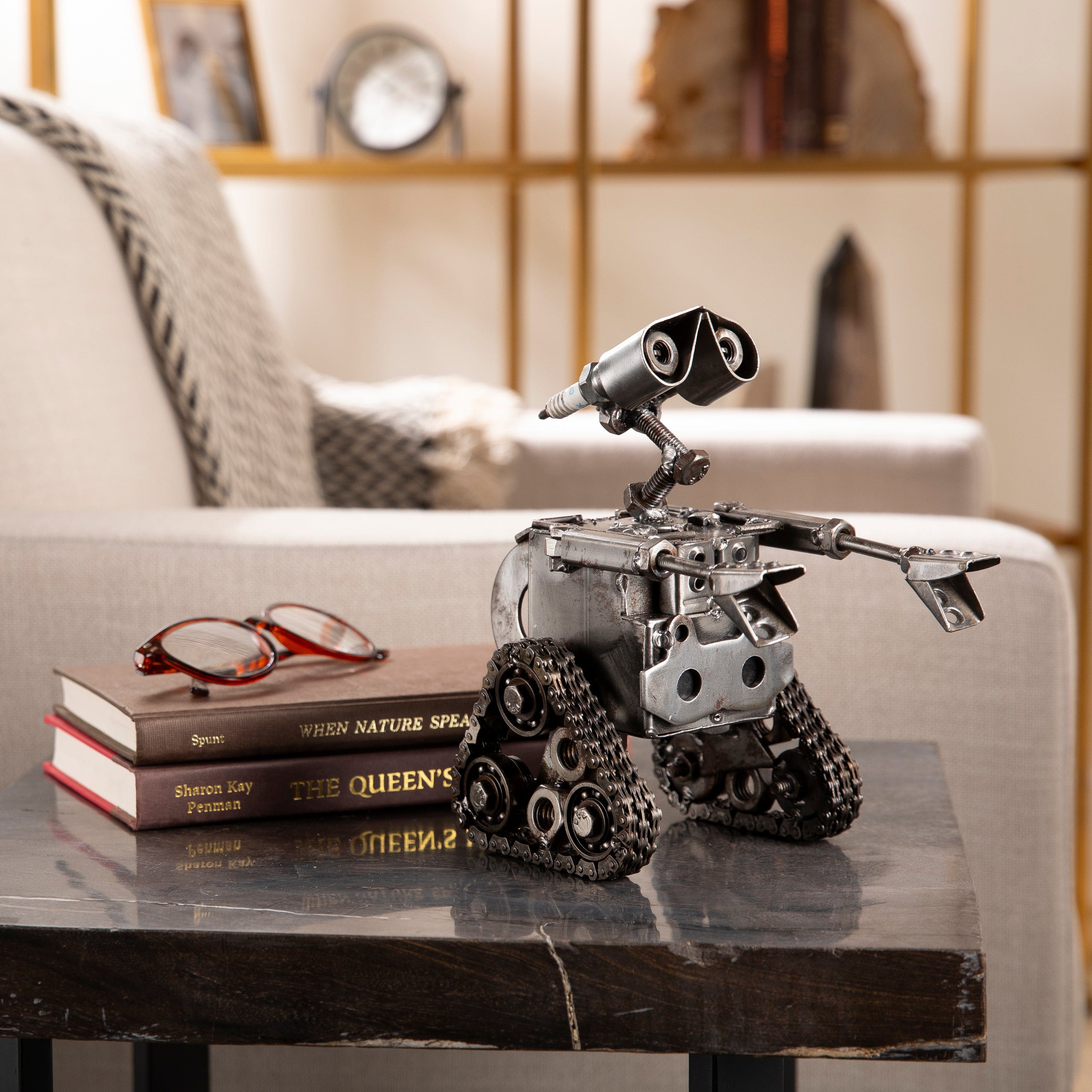 Kalifano Recycled Metal Art Wall-E Inspired Recycled Metal Sculpture RMS-500WE-N