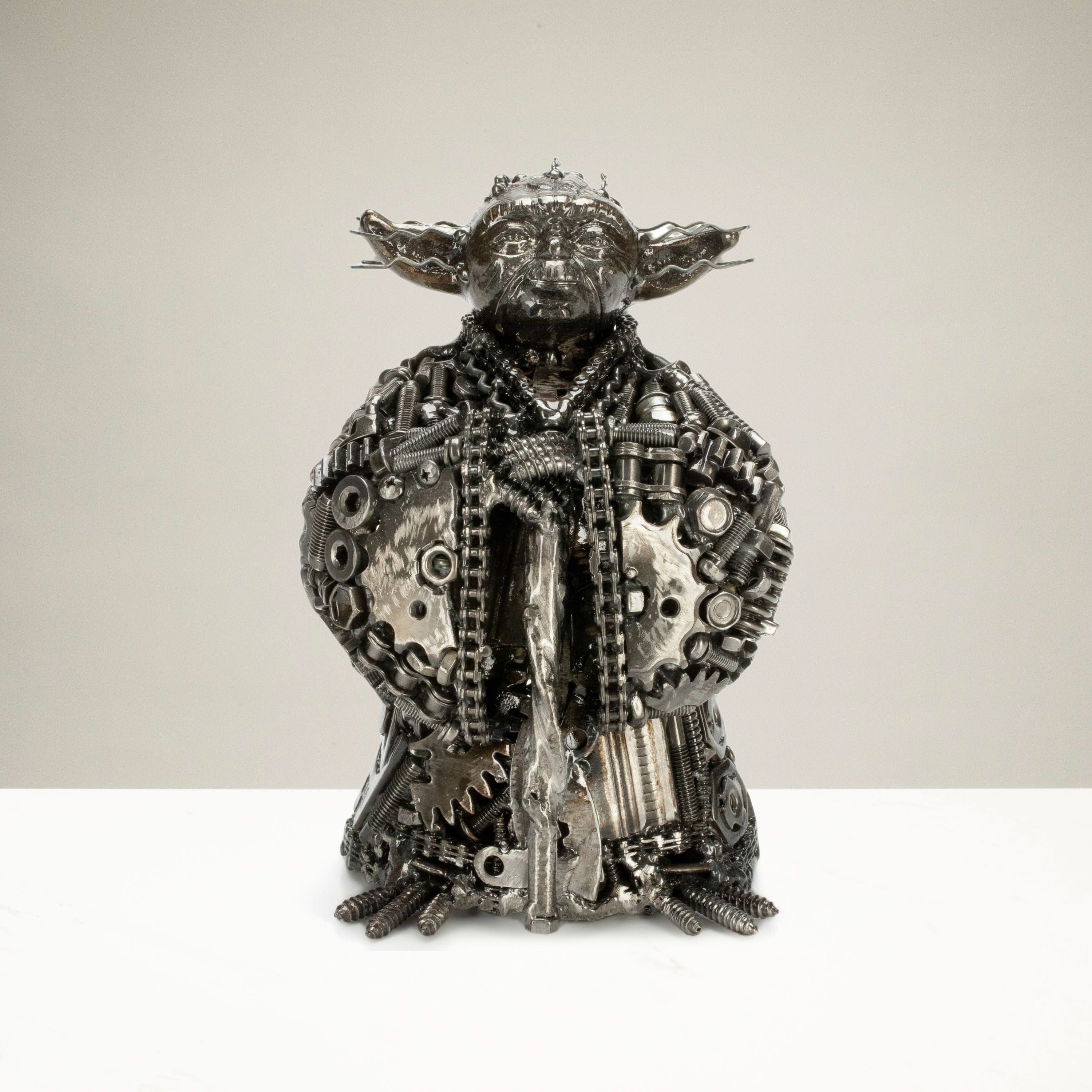 KALIFANO Recycled Metal Art Yoda Inspired Recycled Metal Art Sculpture RMS-1500Y-PK