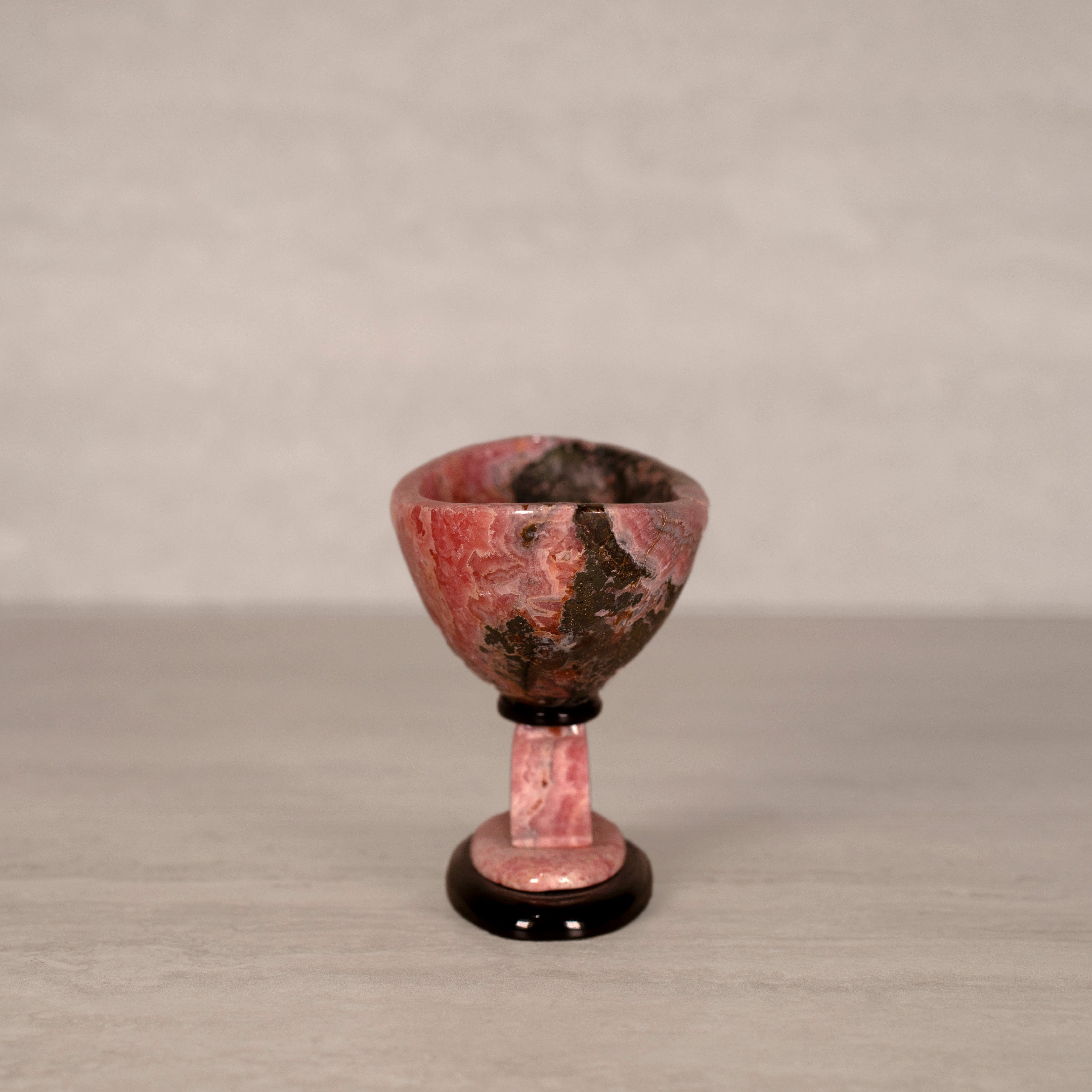 Kalifano Rhodochrosite Rhodochrosite Bowl Carving from Argentina - 5.25" / 500 g RC7200.001