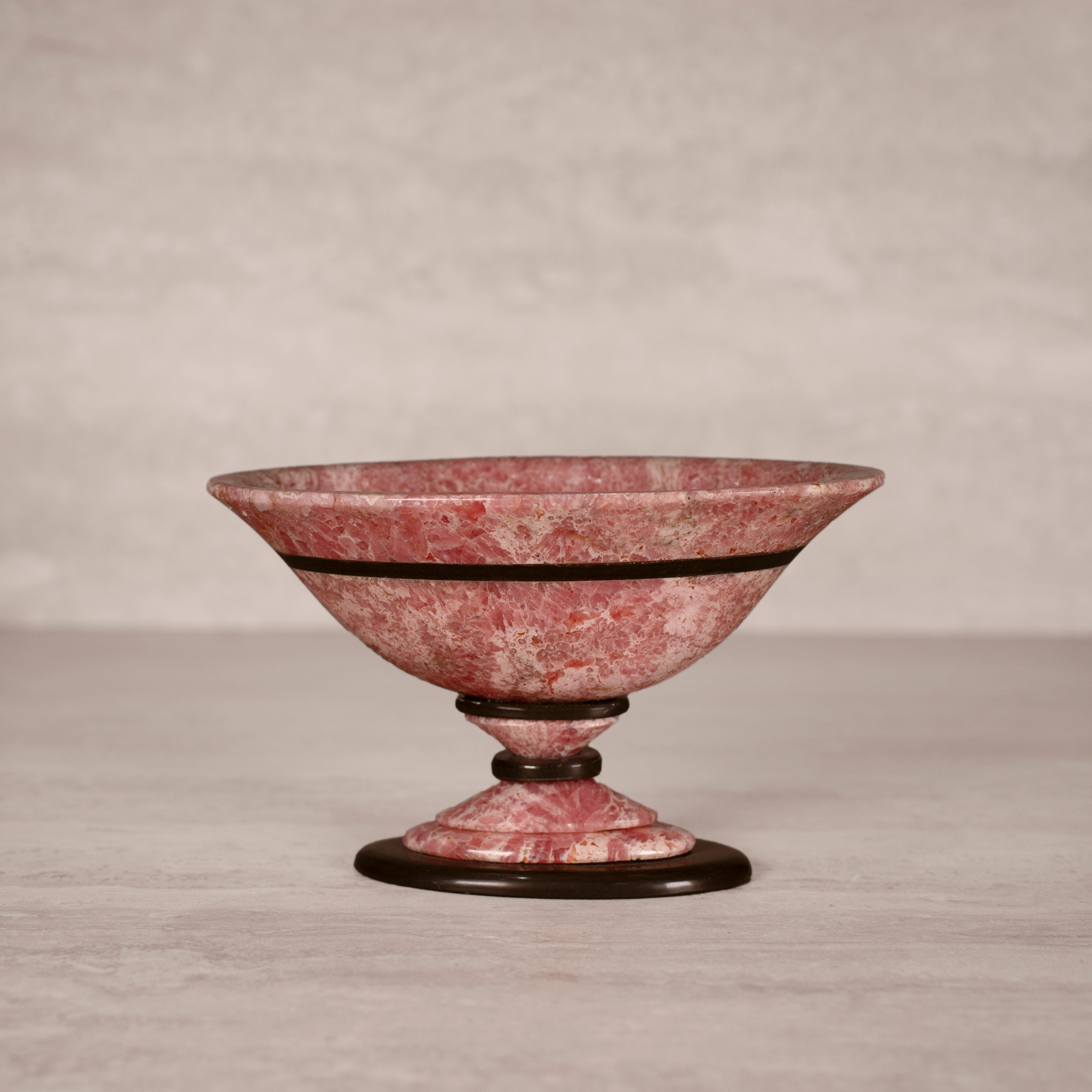 Kalifano Rhodochrosite Rhodochrosite Bowl Carving from Argentina - 6.25"/ 410 g RC7200.002