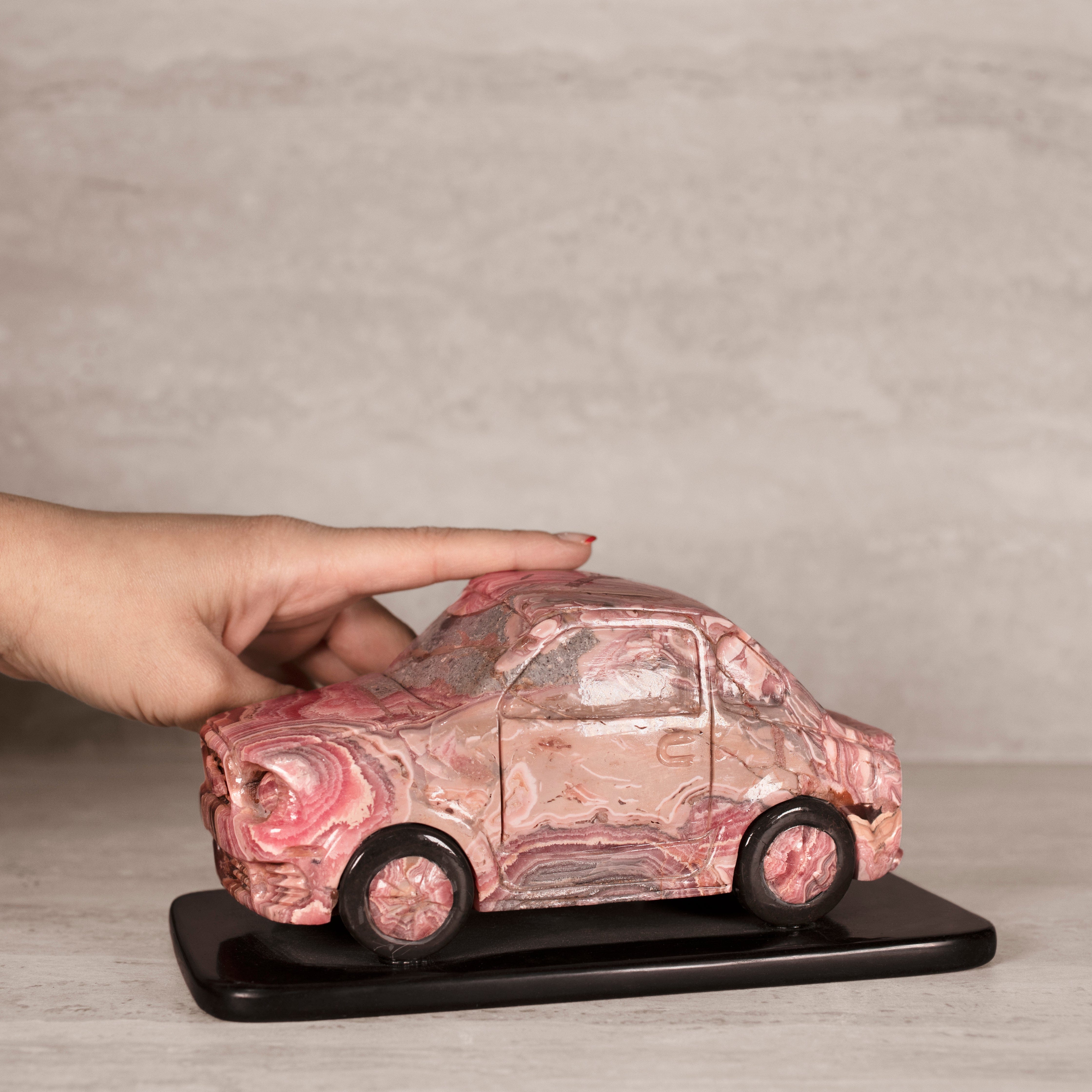 Kalifano Rhodochrosite Rhodochrosite Car Carving from Argentina - 8" / 3,360 g RC10800.002