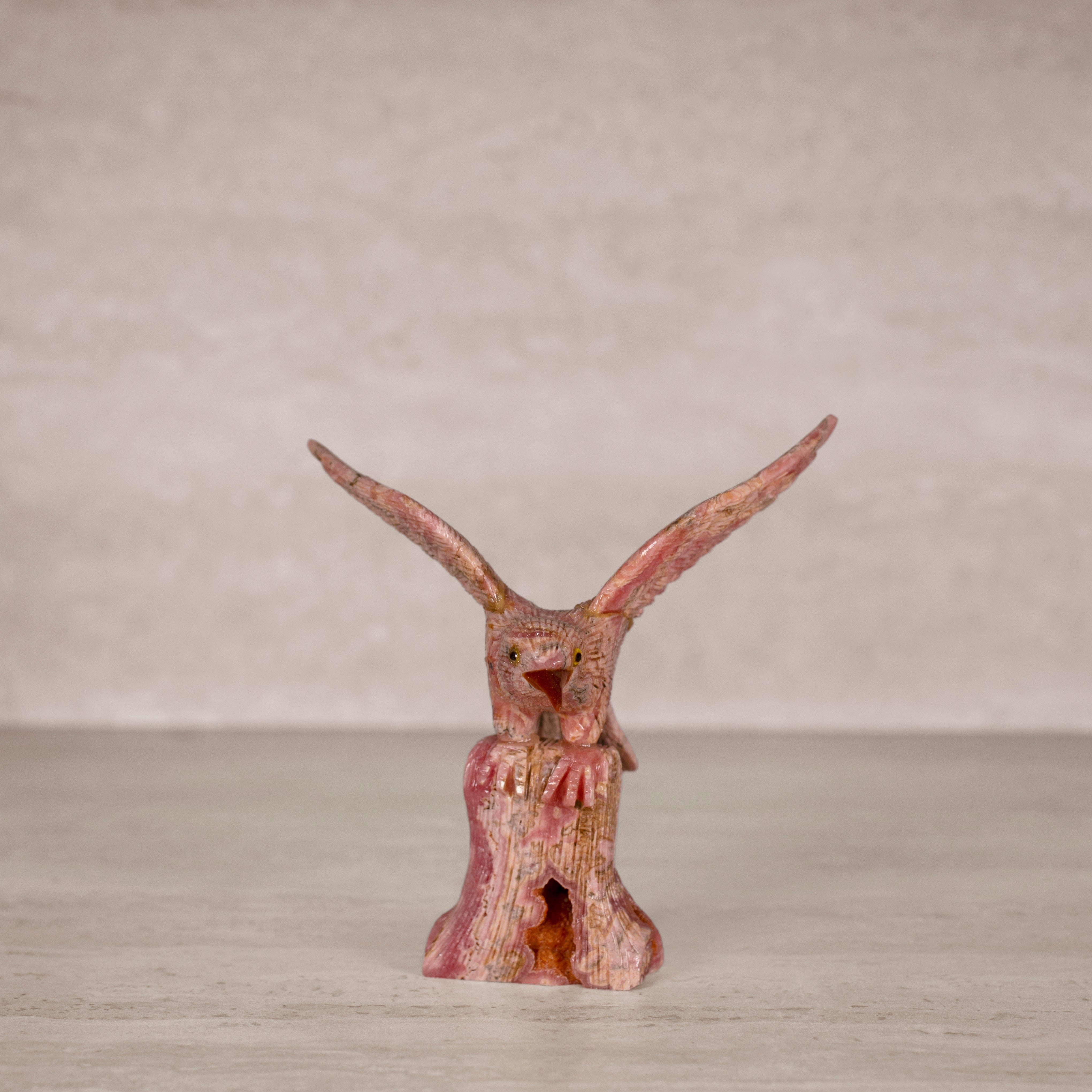 Kalifano Rhodochrosite Rhodochrosite Eagle Carving from Argentina - 5" / 275 g RC2900.001