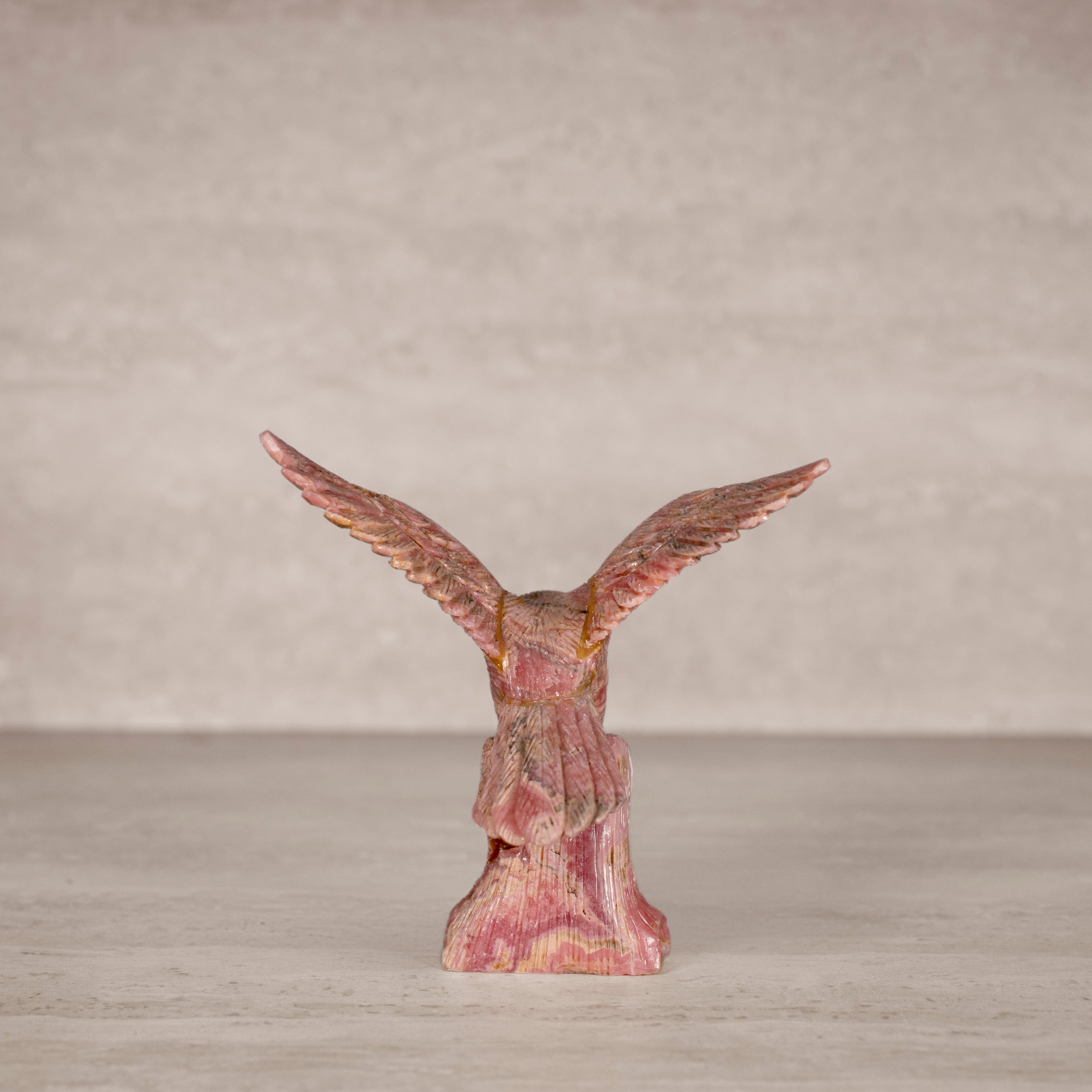 Kalifano Rhodochrosite Rhodochrosite Eagle Carving from Argentina - 5" / 275 g RC2900.001