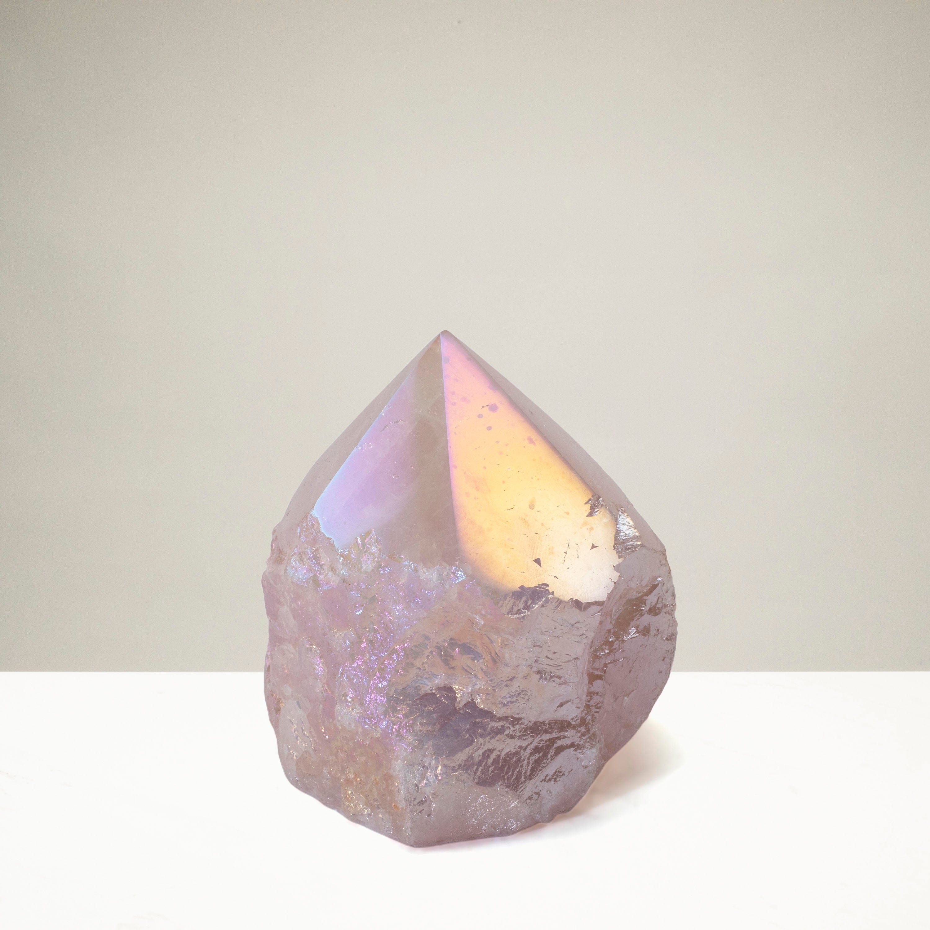KALIFANO Rose Quartz Aura Borealis Rose Quartz Point - 500 g ABP360-RQ