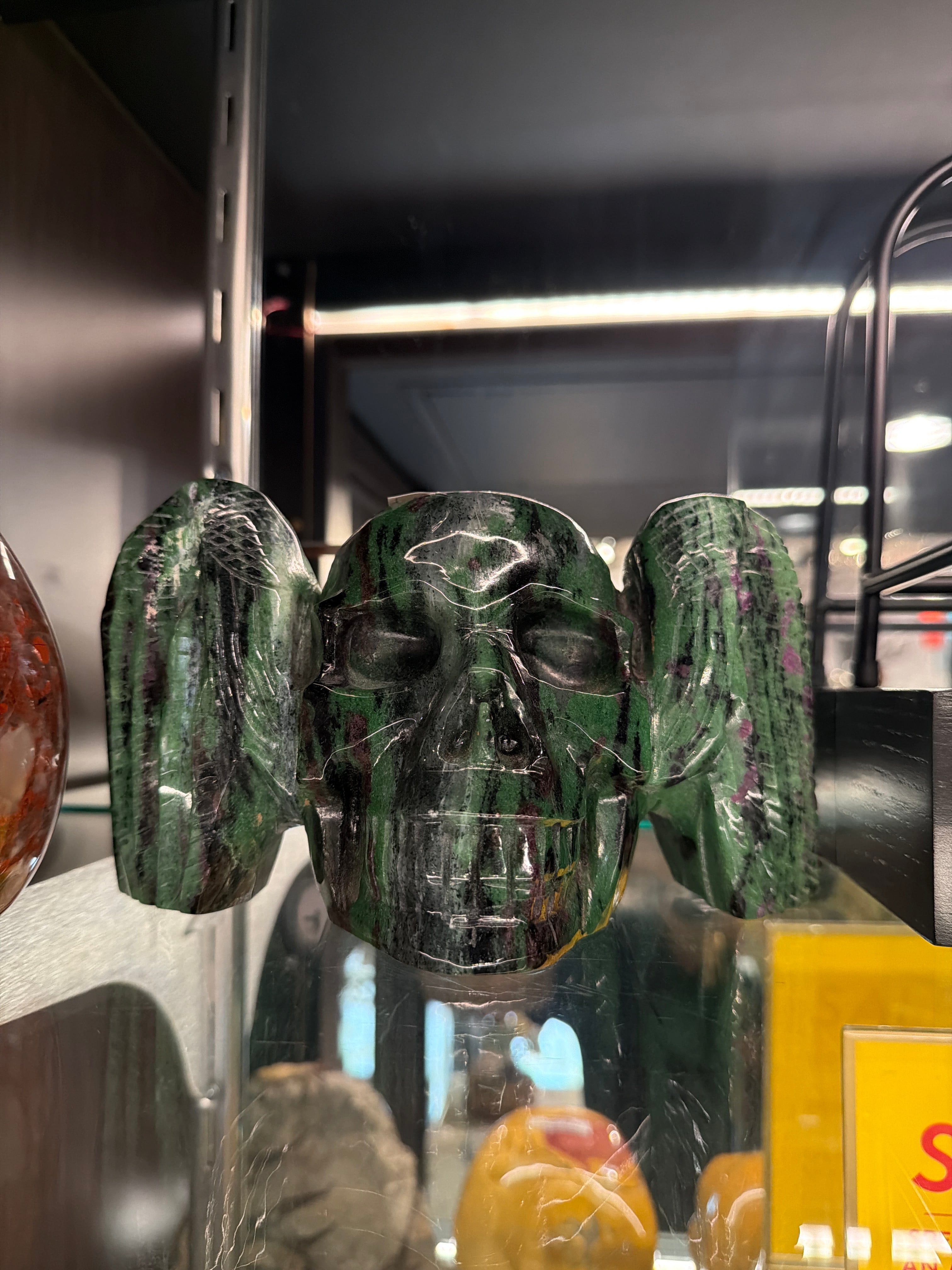 Kalifano Ruby Zoisite Ruby Zoisite Skull Carving 2.5" / 2,662g SK3600-RZ.001