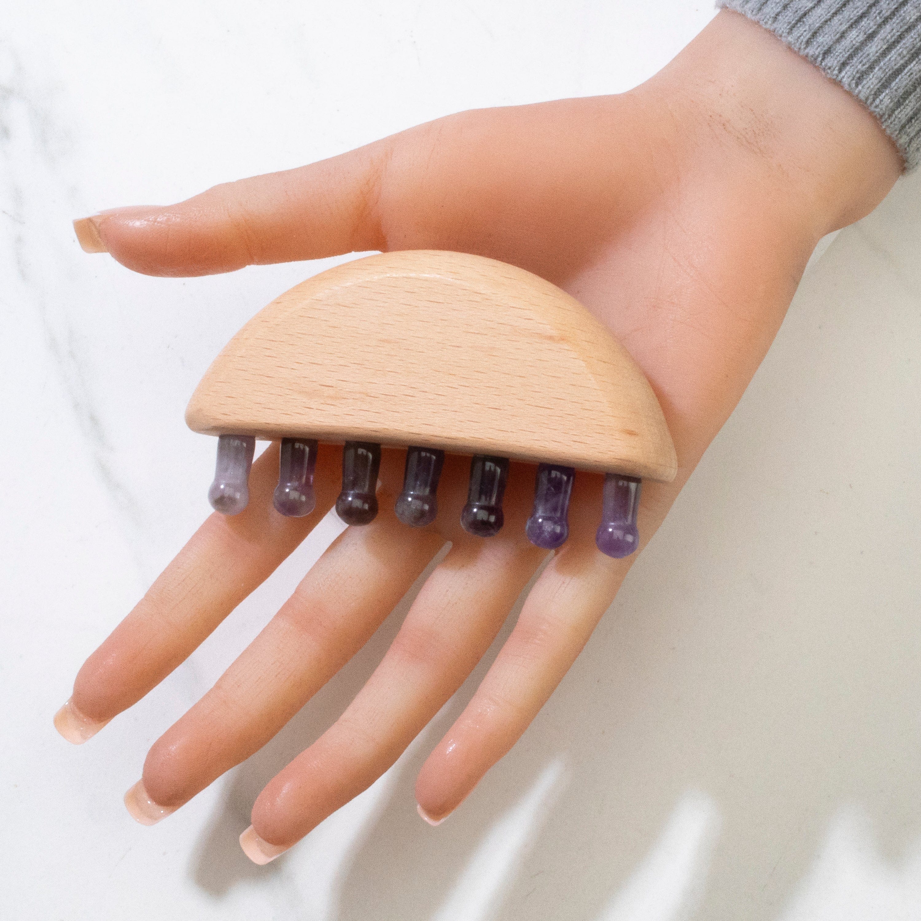 Kalifano Self Care Amethyst Scalp Massager MC-AM