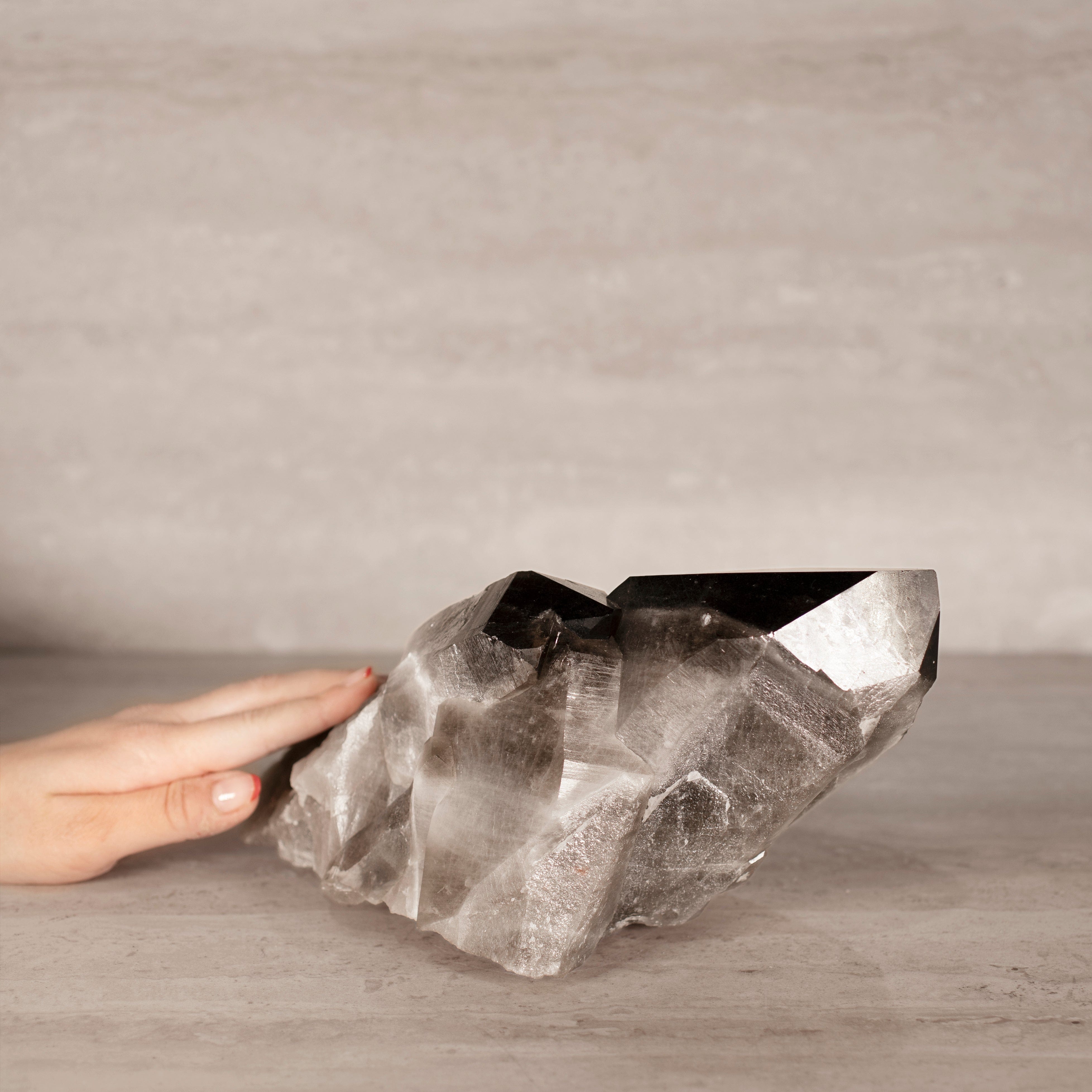 Kalifano Smoky Quartz Smoky Quartz Cluster from Brazil - 10.5" / 8 lbs SQ3800.004