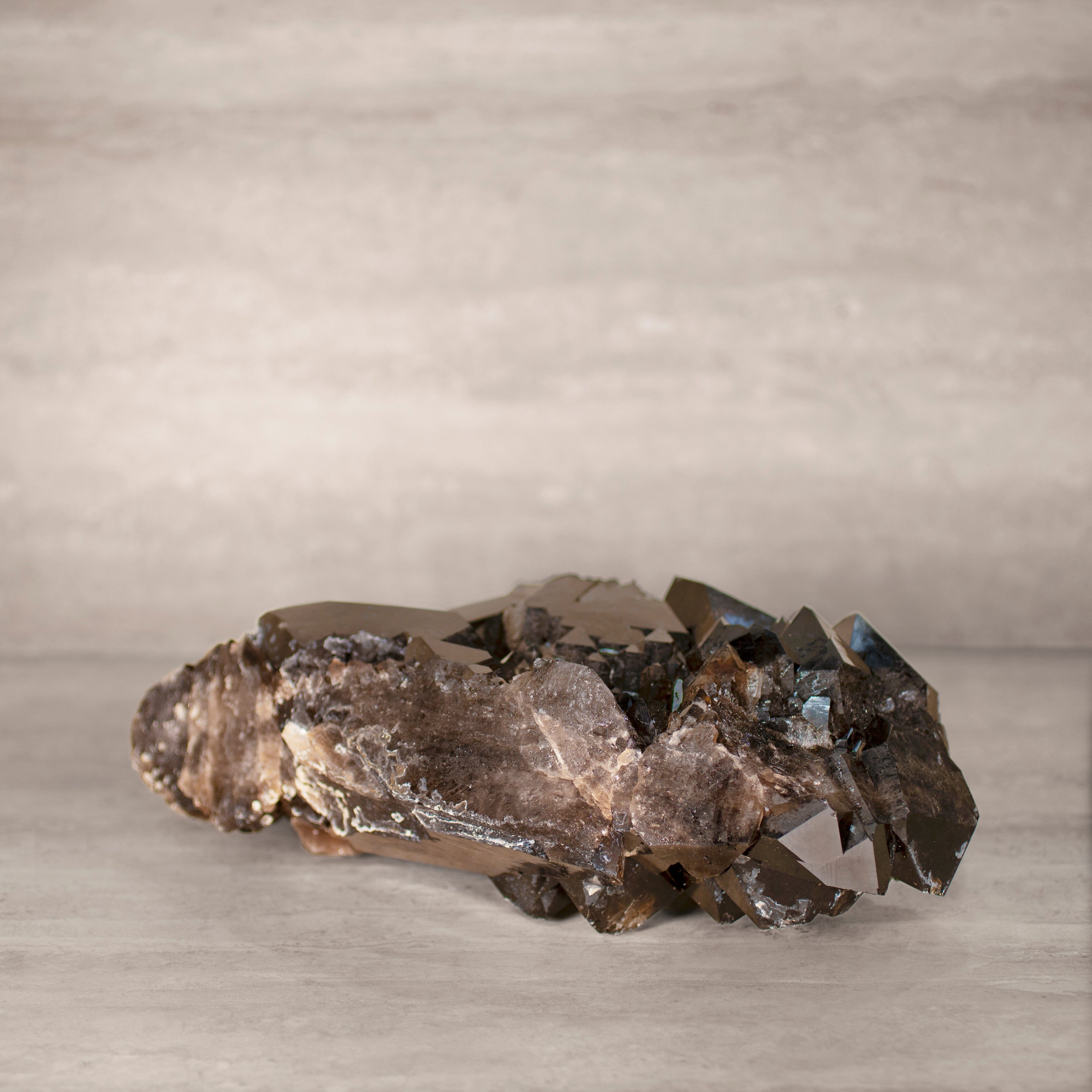 Kalifano Smoky Quartz Smoky Quartz Cluster from Brazil - 12.75" / 16 lbs SQ7200.001