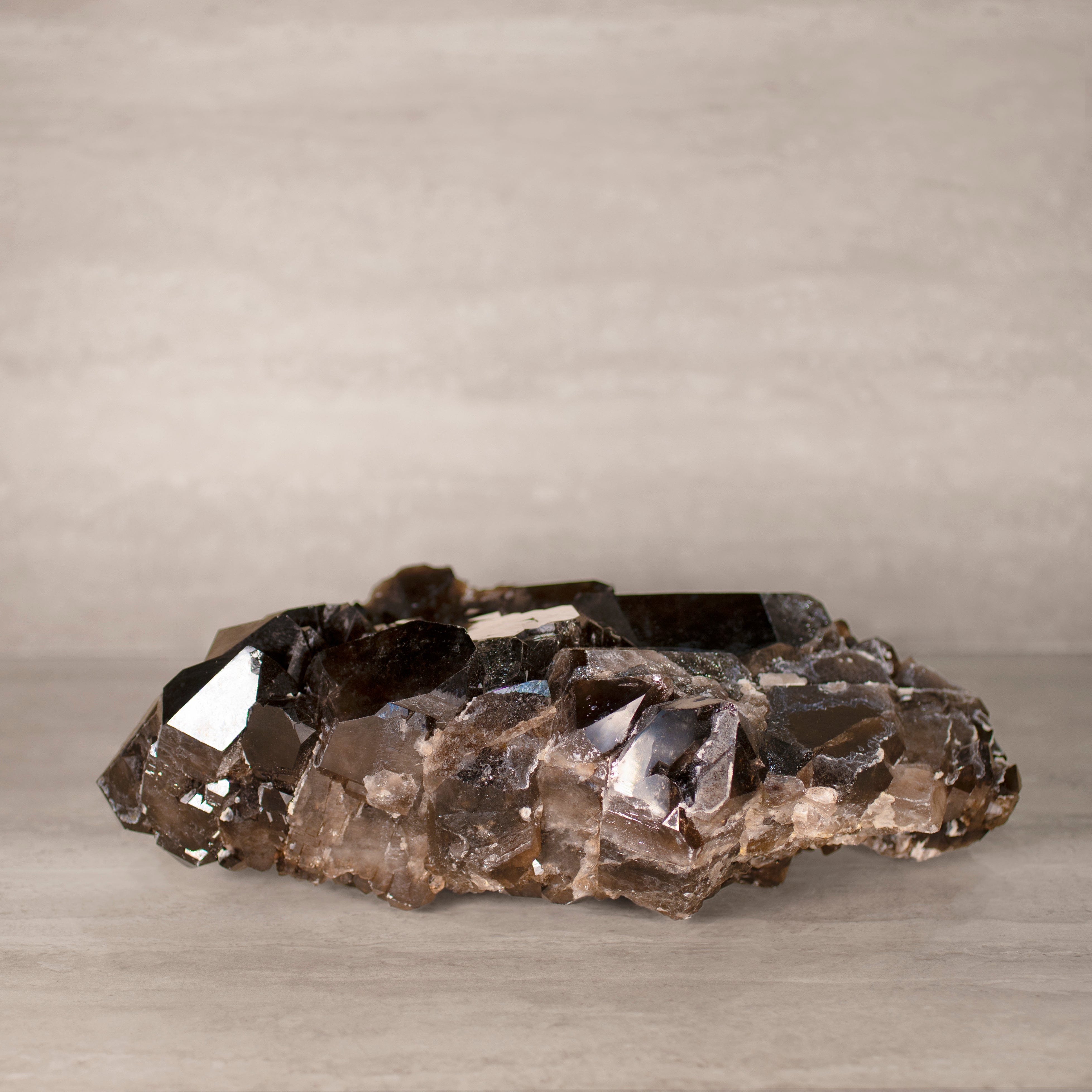 Kalifano Smoky Quartz Smoky Quartz Cluster from Brazil - 12.75" / 16 lbs SQ7200.001