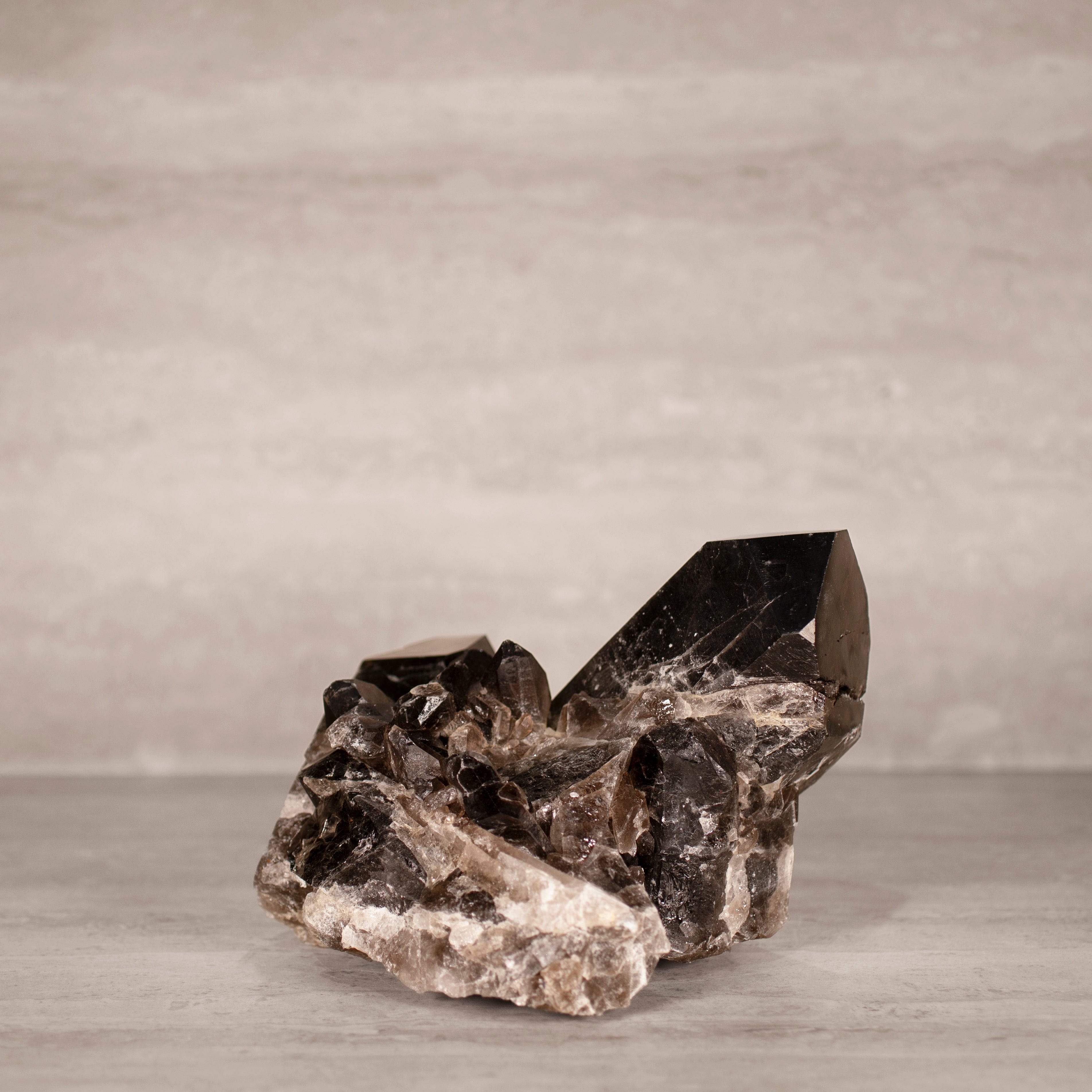 Kalifano Smoky Quartz Smoky Quartz Cluster from Brazil - 7" / 10 lbs SQ4000.001