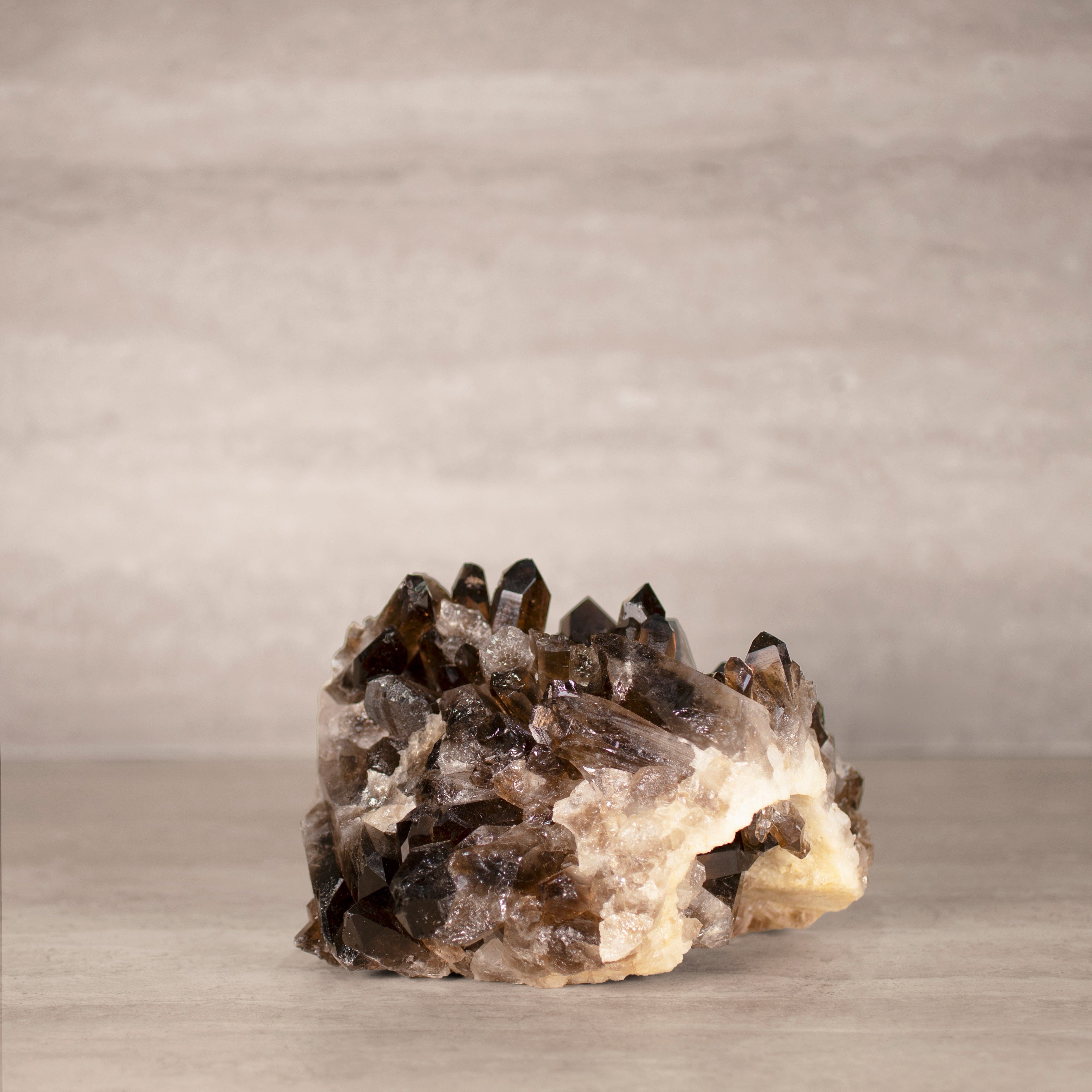 Kalifano Smoky Quartz Smoky Quartz Cluster from Brazil - 8.5" / 9 lbs SQ4200.003