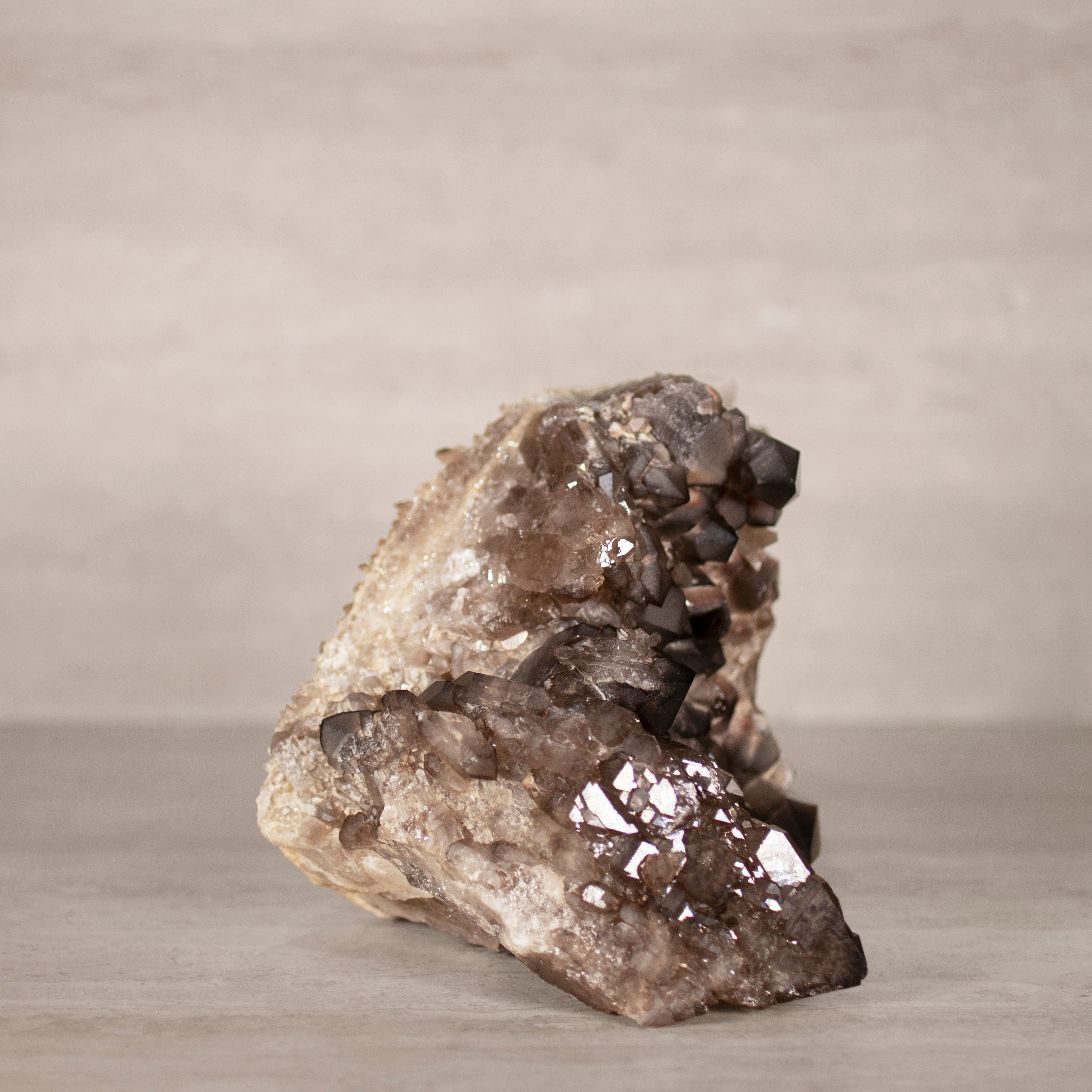 Kalifano Smoky Quartz Smoky Quartz Cluster from Brazil - 8" / 8 lbs SQ3600.005