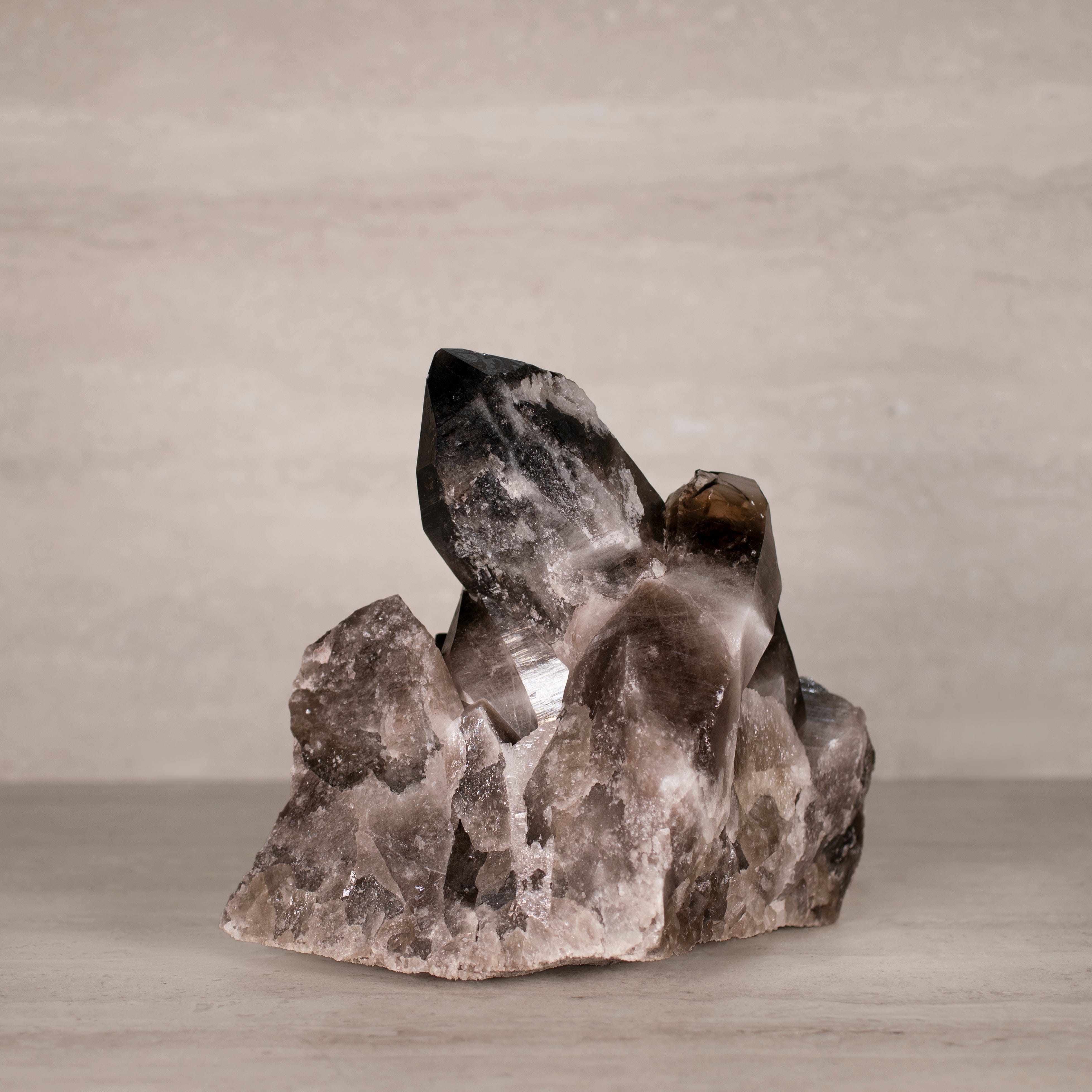 Kalifano Smoky Quartz Smoky Quartz Cluster from Brazil - 9.5" / 11 lbs SQ4800.005