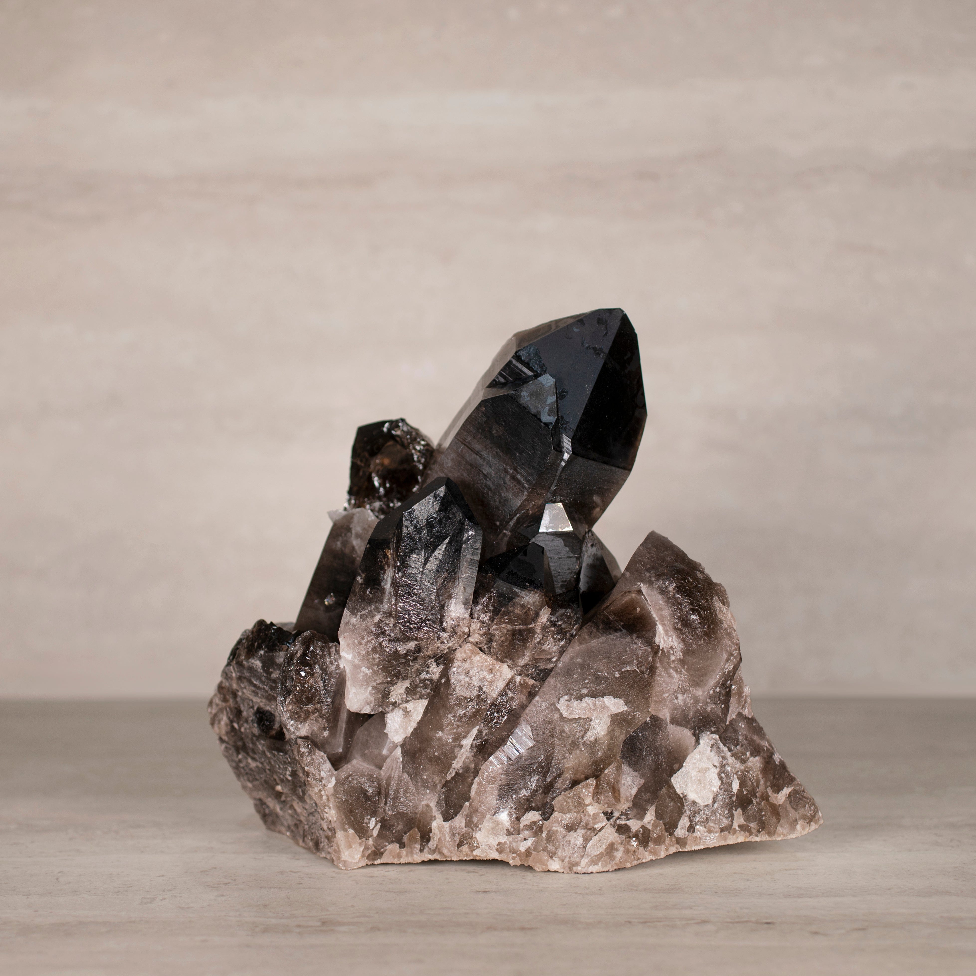 Kalifano Smoky Quartz Smoky Quartz Cluster from Brazil - 9.5" / 11 lbs SQ4800.005