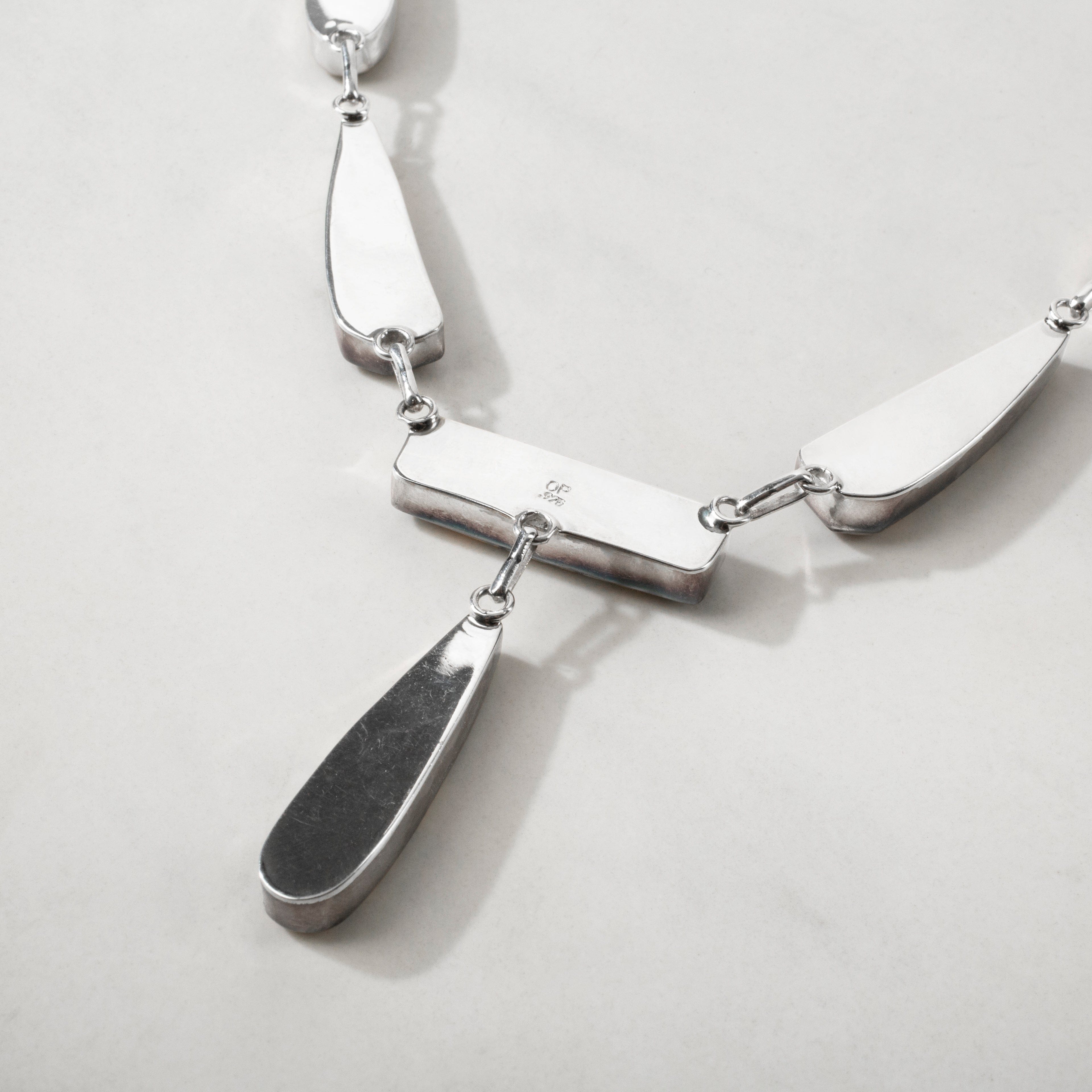 Kalifano Southwest Silver Jewelry 22" Bumblebee Jasper USA Handmade 925 Sterling Silver Necklace NMN.0425.BB.02