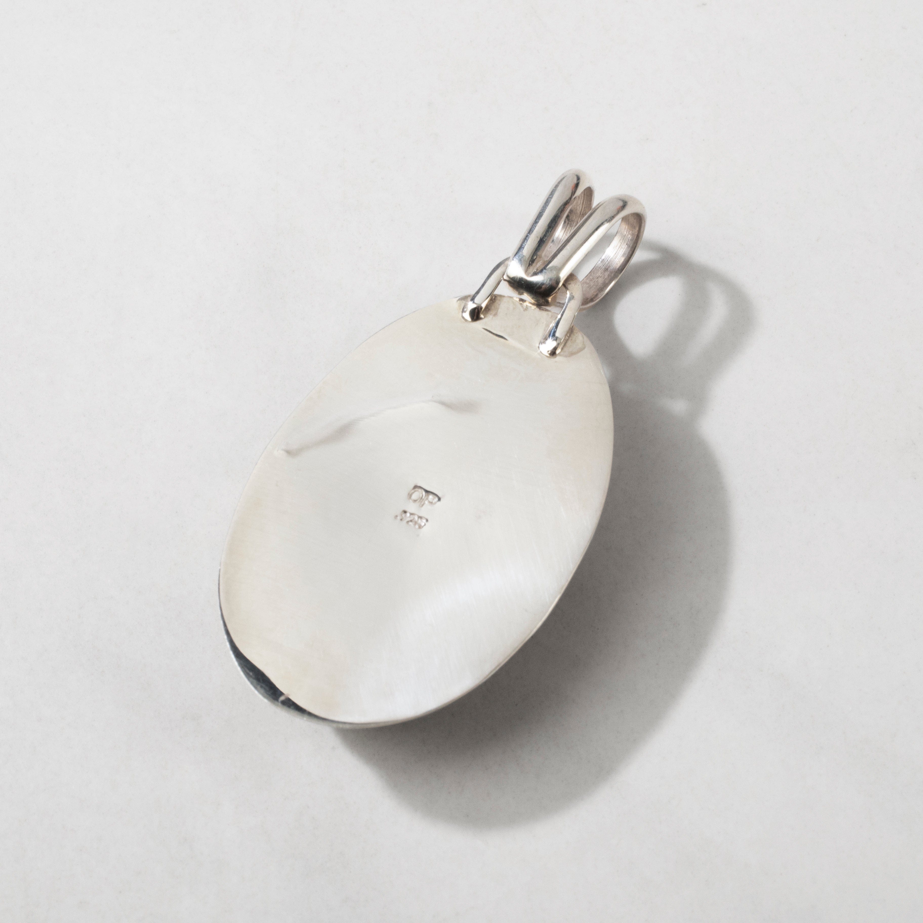 Kalifano Southwest Silver Jewelry Bumbleebee Jasper Cabachon Handmade 925 Sterling Silver Pendant NMN.0170.BB