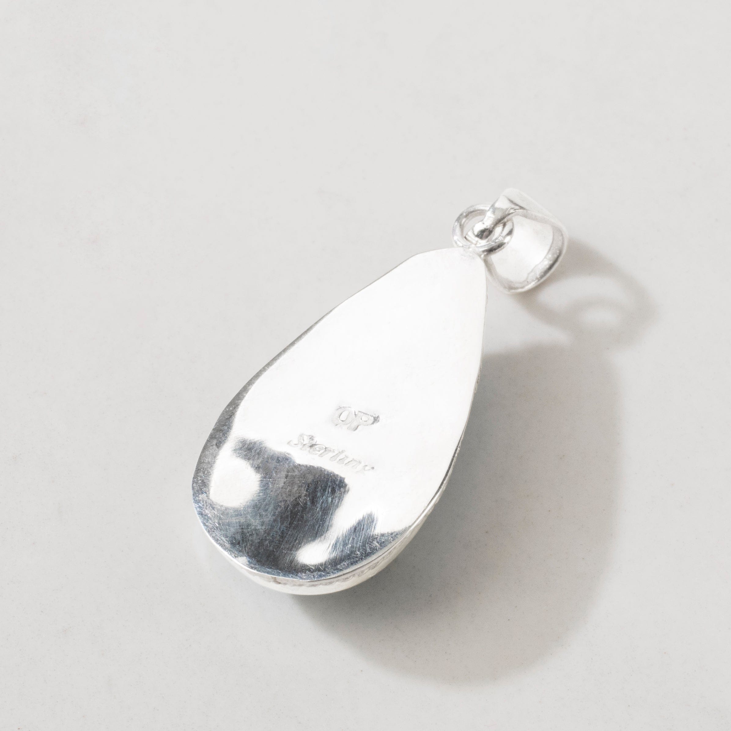 Kalifano Southwest Silver Jewelry Kingman Turquoise USA Handmade 925 Sterling Silver Pendant NMN.0038.TQ