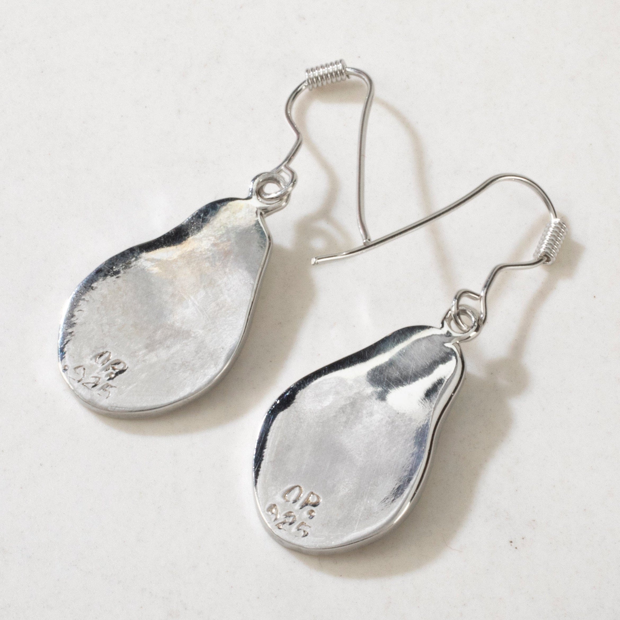 Kalifano Southwest Silver Jewelry Multi Gem Bear Paw USA Handmade 925 Sterling Silver Earrings with French Hook NME.2318.MT