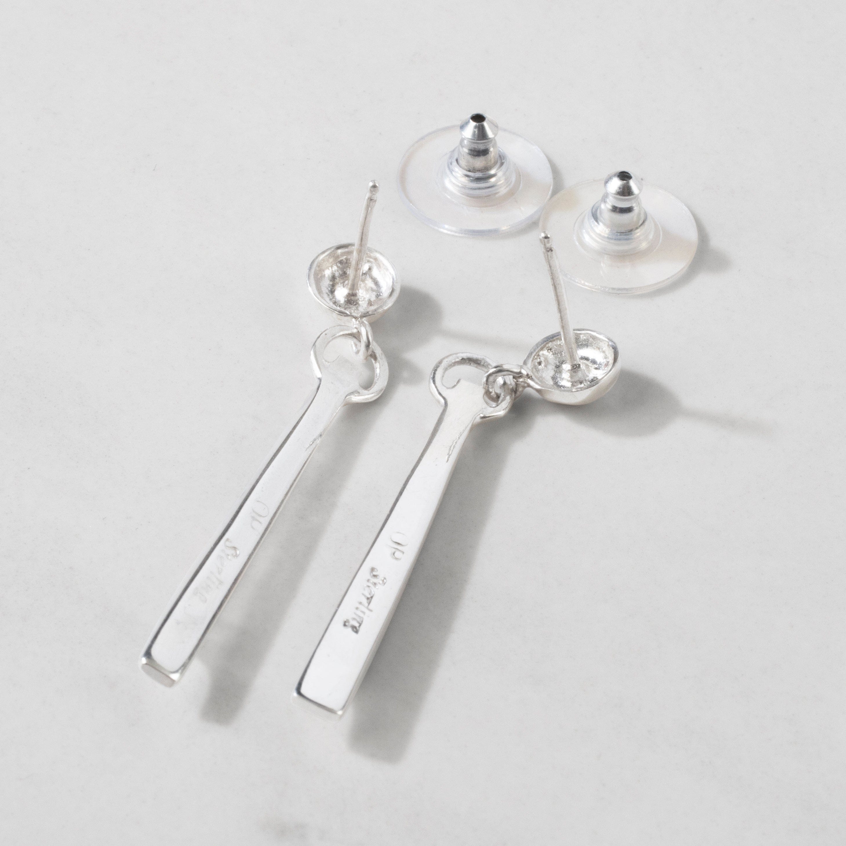 Kalifano Southwest Silver Jewelry Multi Gem Dangle 925 Sterling Silver USA Handmade Earrings with Stud Backing NME.0904.MT