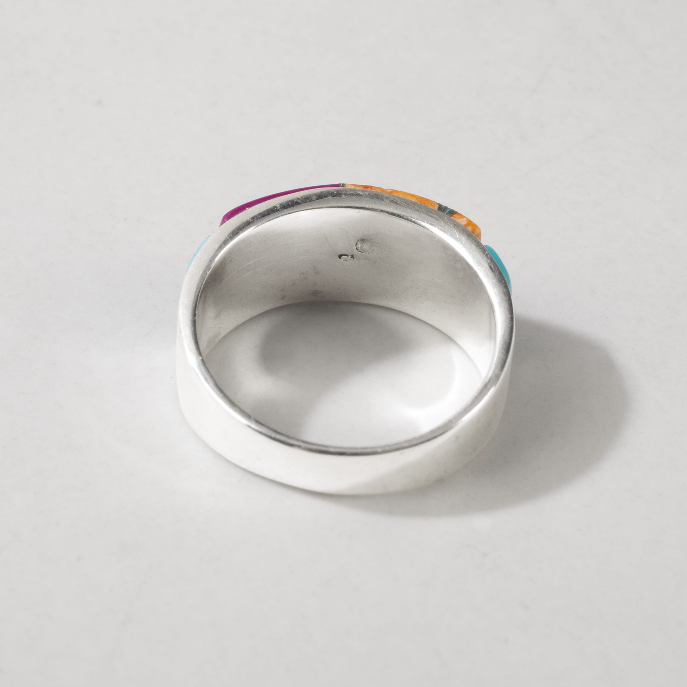 Kalifano Southwest Silver Jewelry Multi Gemstone 925 Sterling Silver Ring USA Handmade with Turquoise