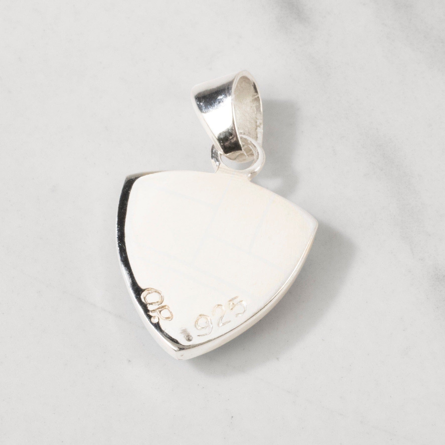 Kalifano Southwest Silver Jewelry Multi Gemstone Shield 925 Sterling Silver USA Handmade Pendant NMN.2242.MT