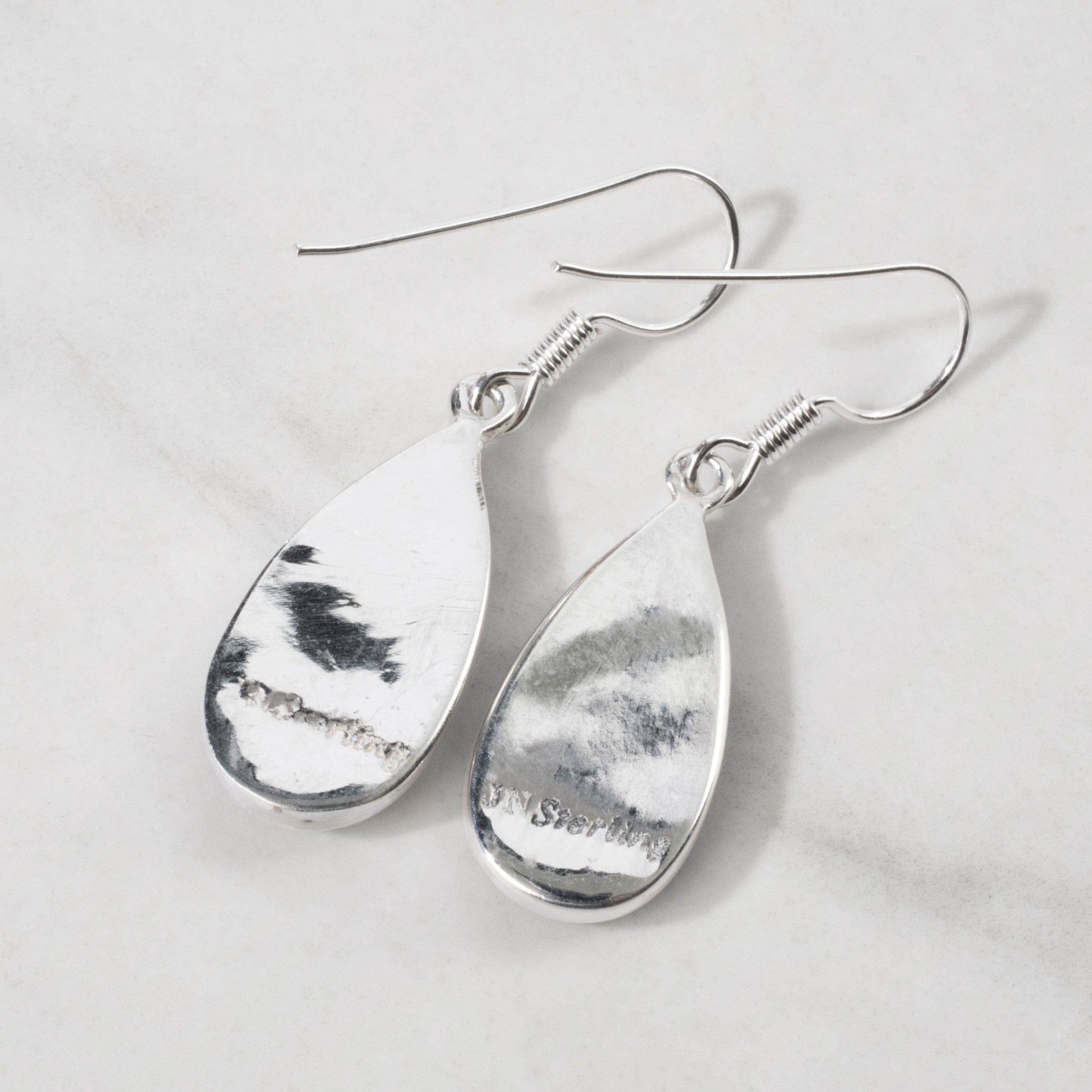 Kalifano Southwest Silver Jewelry Multi Gemstone Teardrop 925 Sterling Silver USA Handmade Earrings with French Hook NME.2013.MT