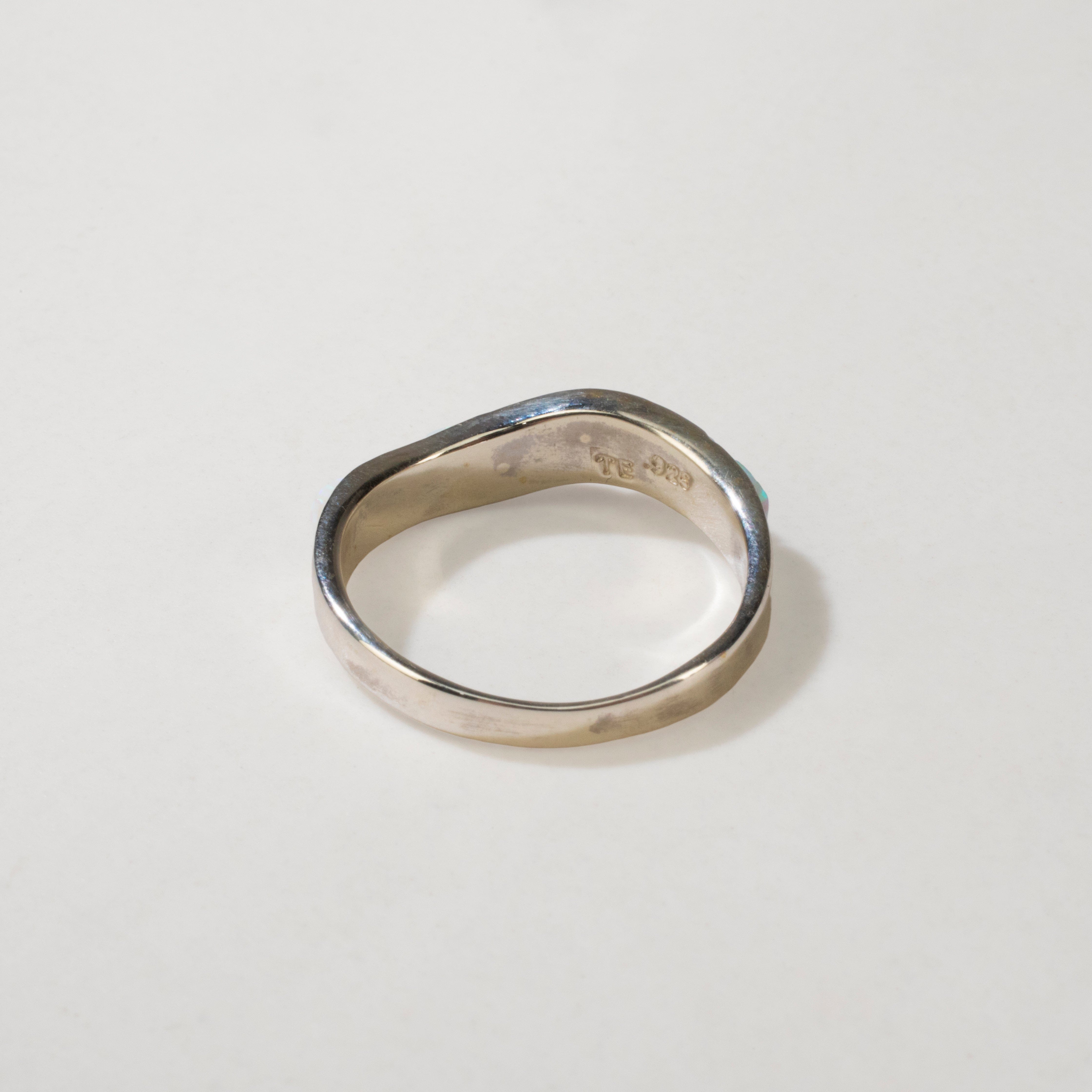 Kalifano Southwest Silver Jewelry Opal 925 Sterling Silver Ring Handmade