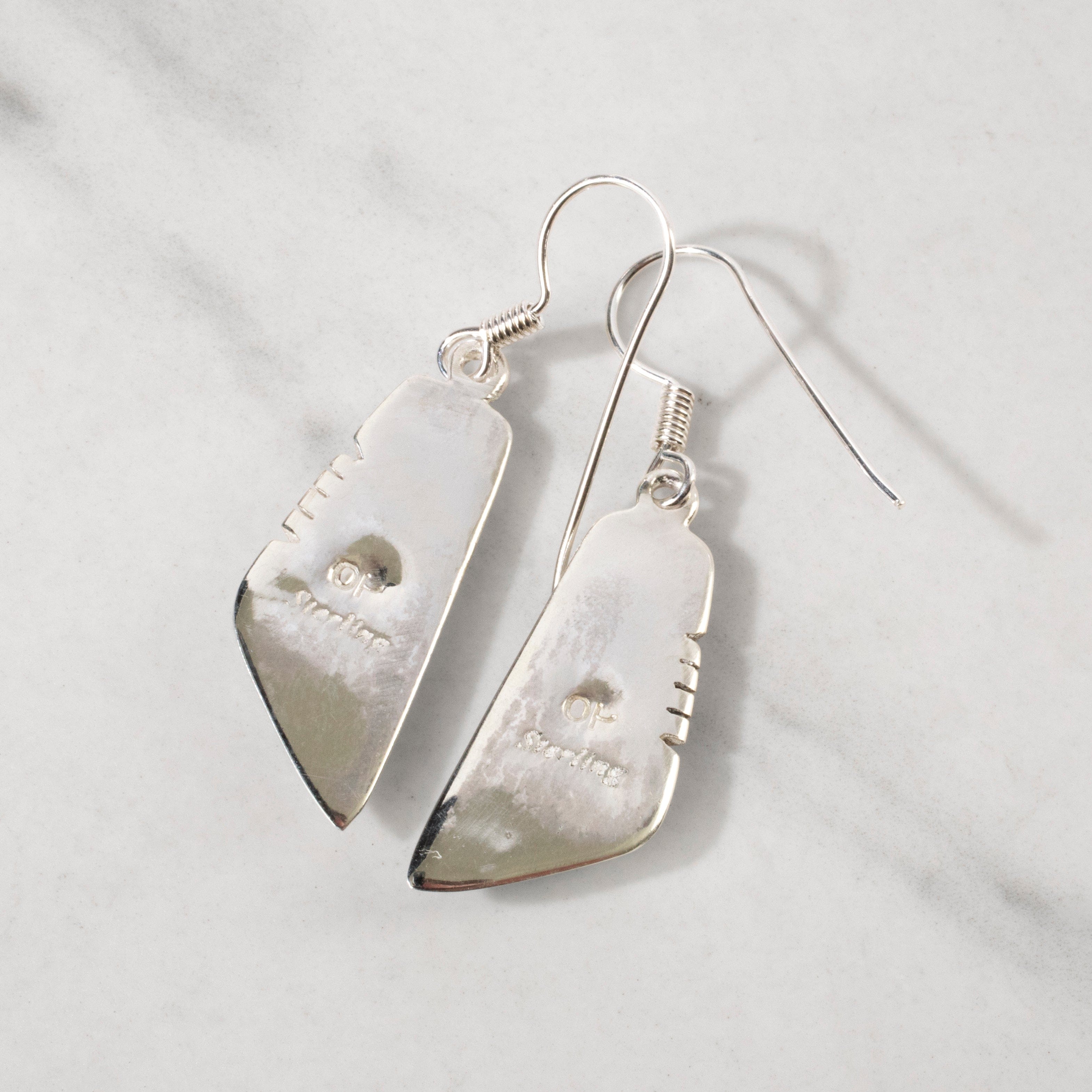 Kalifano Southwest Silver Jewelry Turquoise 925 Sterling Silver USA Handmade Earring with French Hook NME.1000.TQ