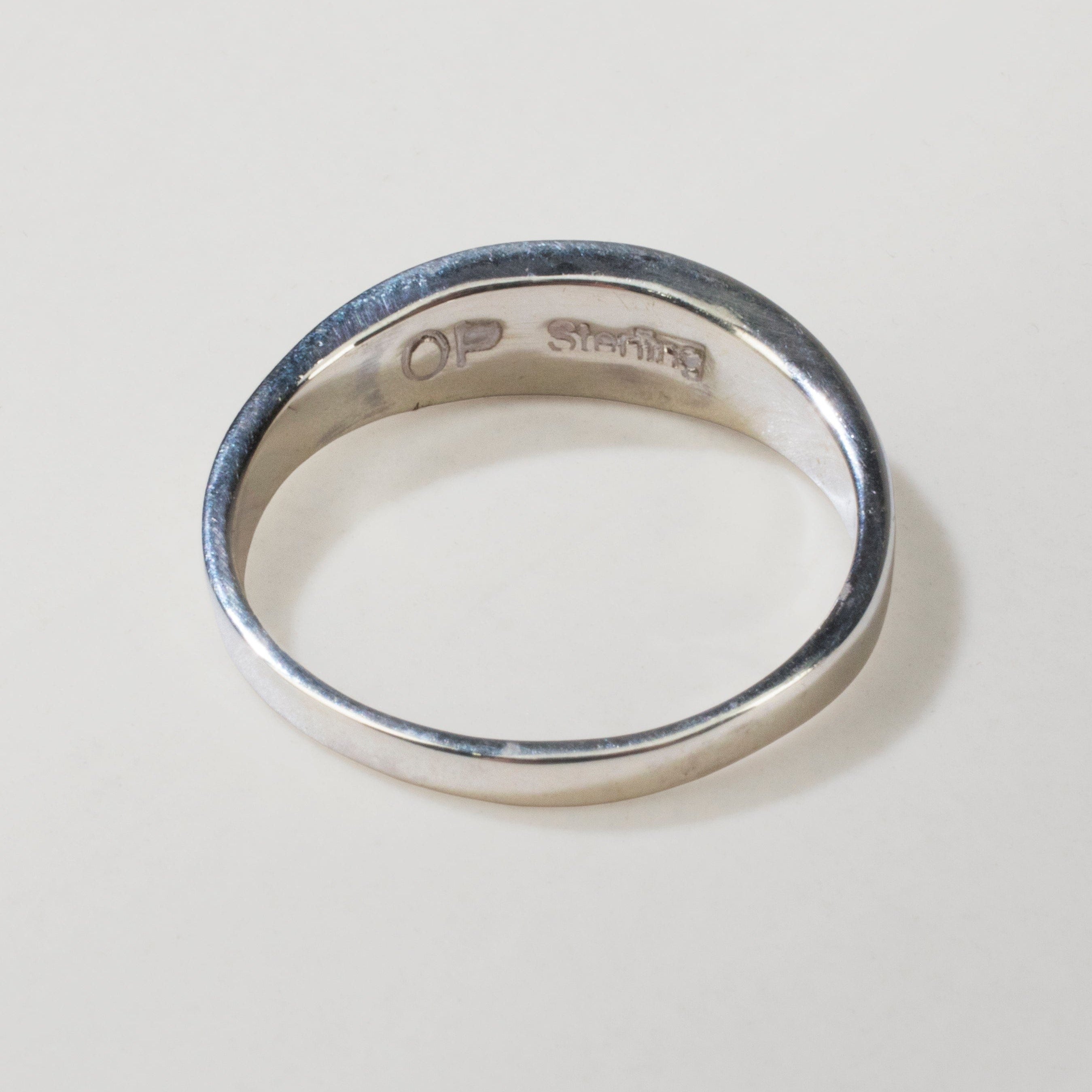 Kalifano Southwest Silver Jewelry White Buffalo Turquoise 925 Sterling Silver Ring USA Handmade with Laboratory Opal Accent