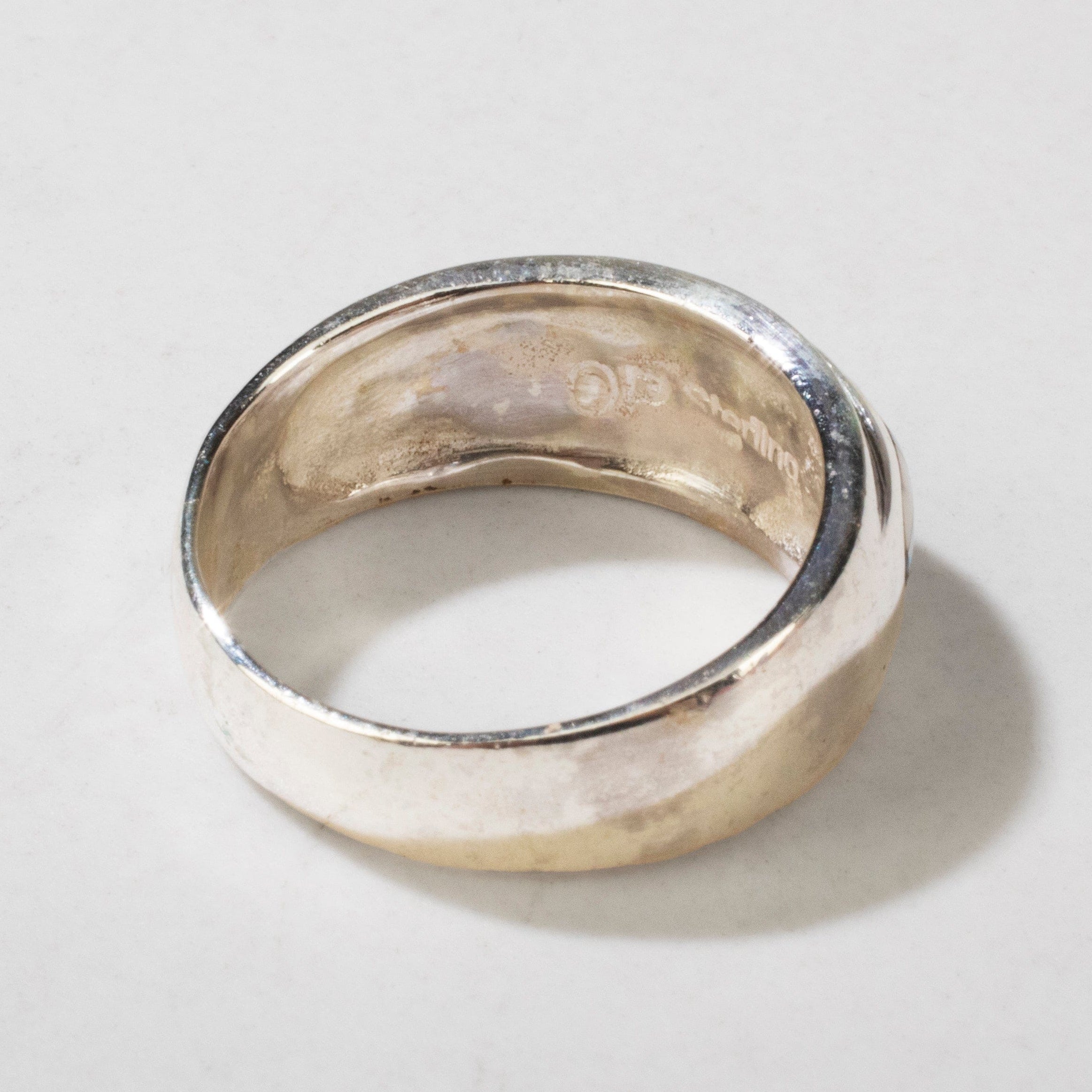 Kalifano Southwest Silver Jewelry White Buffalo Turquoise 925 Sterling Silver Ring USA Handmade with Laboratory Opal Accent