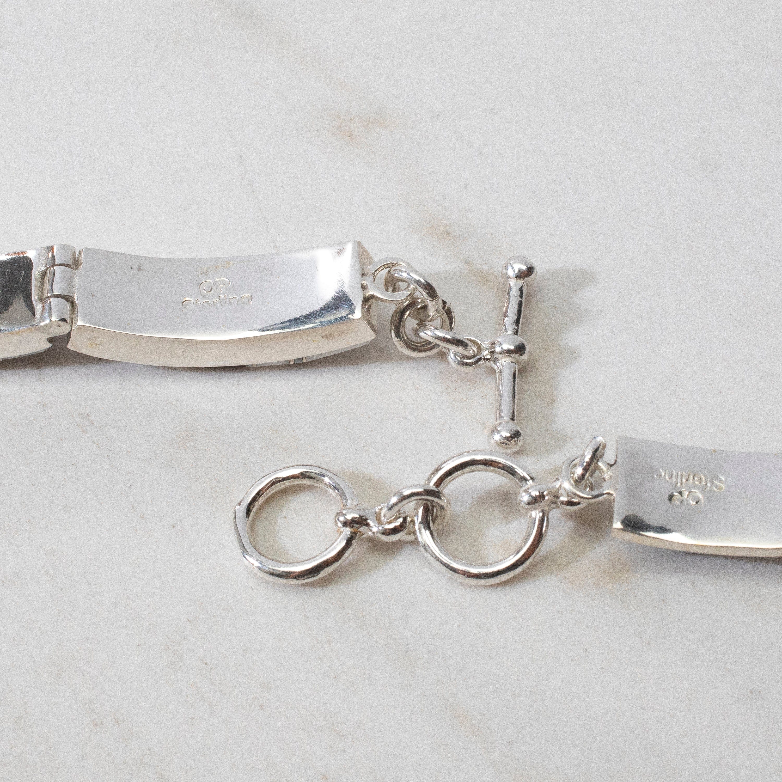 Kalifano Southwest Silver Jewelry White Buffalo Turquoise 925 Sterling Silver USA Handmade Bracelet with Opal Accent NMB.0553.WB