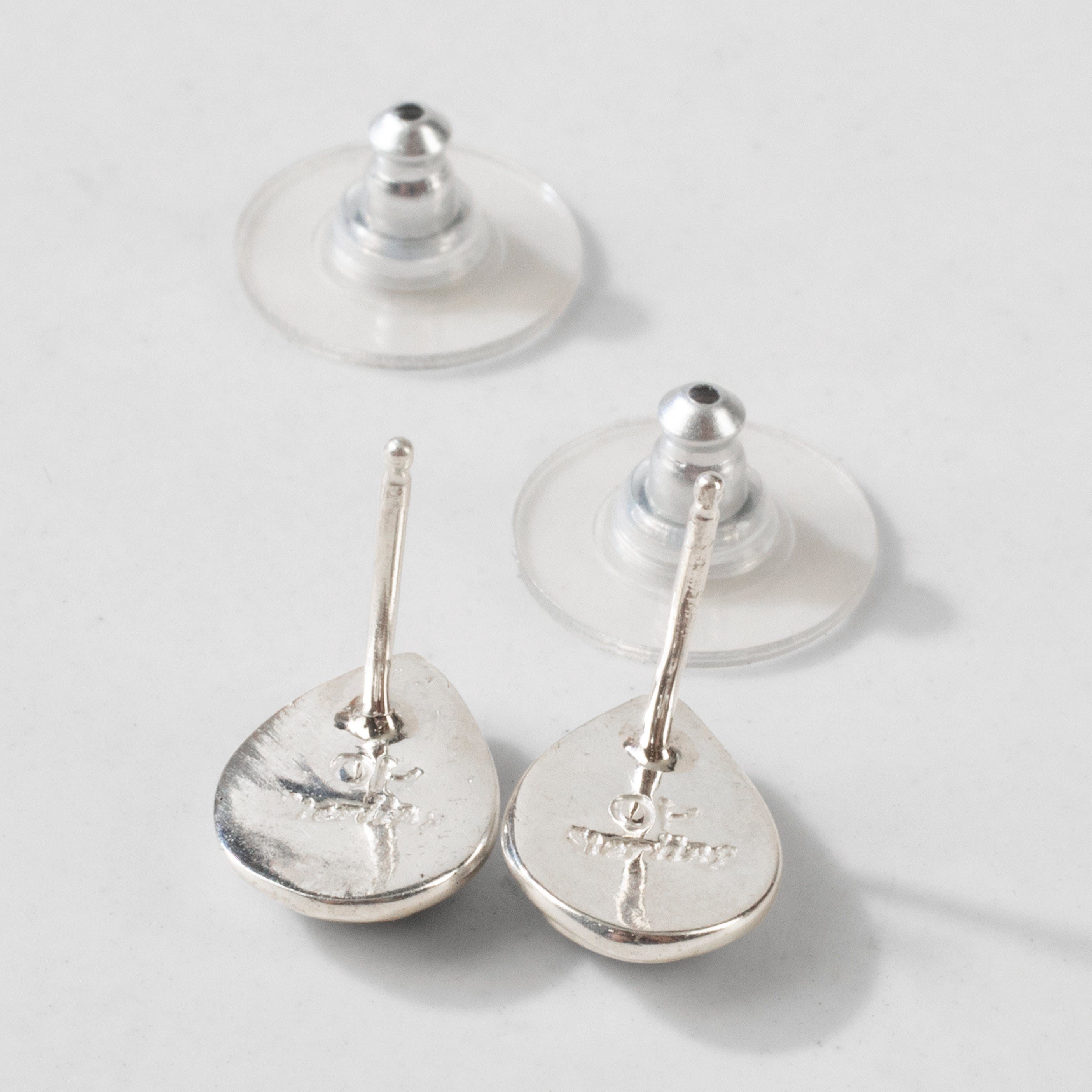Kalifano Southwest Silver Jewelry White Buffalo Turquoise Teardrop 925 Sterling Silver Earring with Stud Backing USA Handmade with Opal Accent NME.0386.WB
