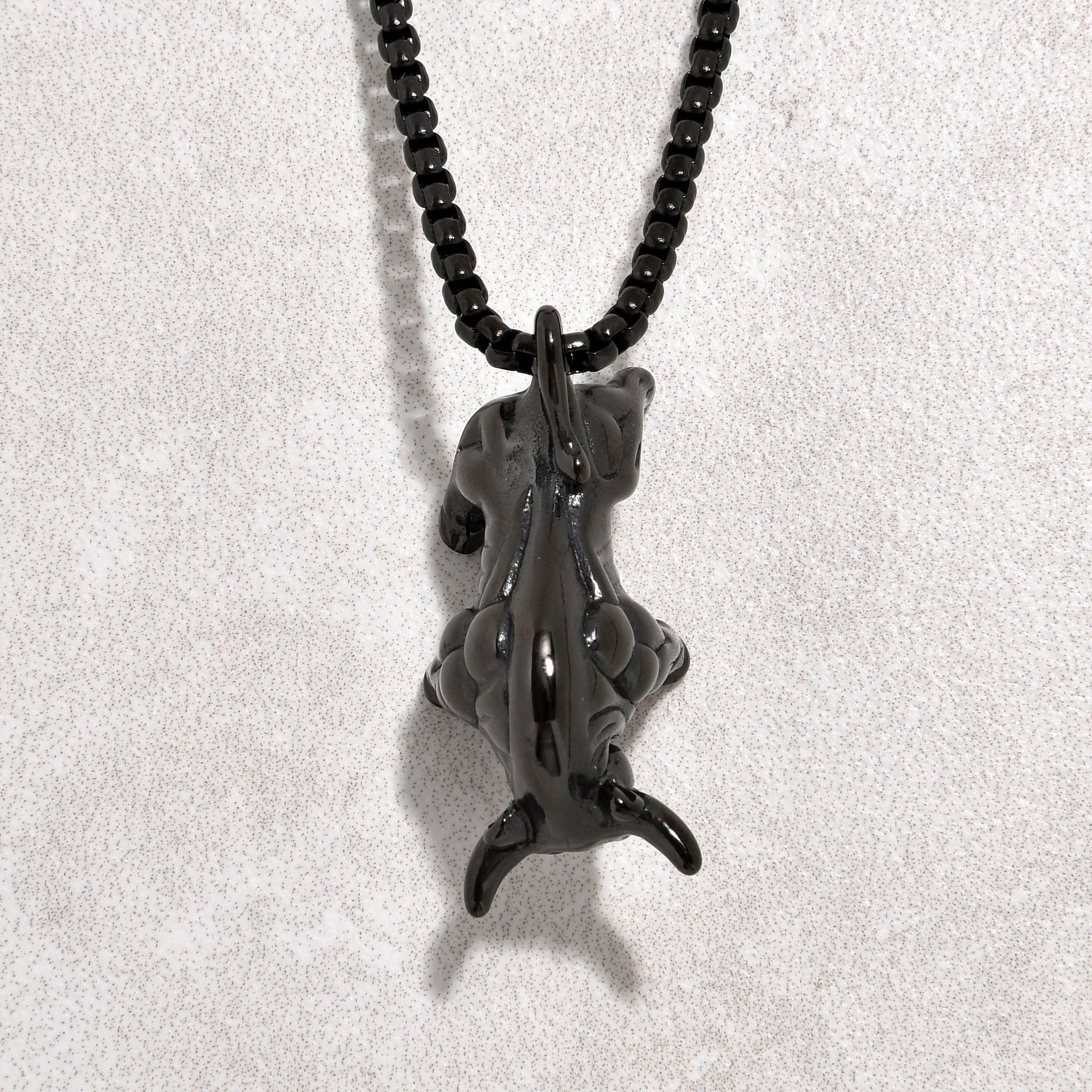 Kalifano Steel Hearts Jewelry Black Bull Steel Hearts Necklace SHN526-B