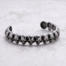 Black Eye Skull Steel Hearts Cuff