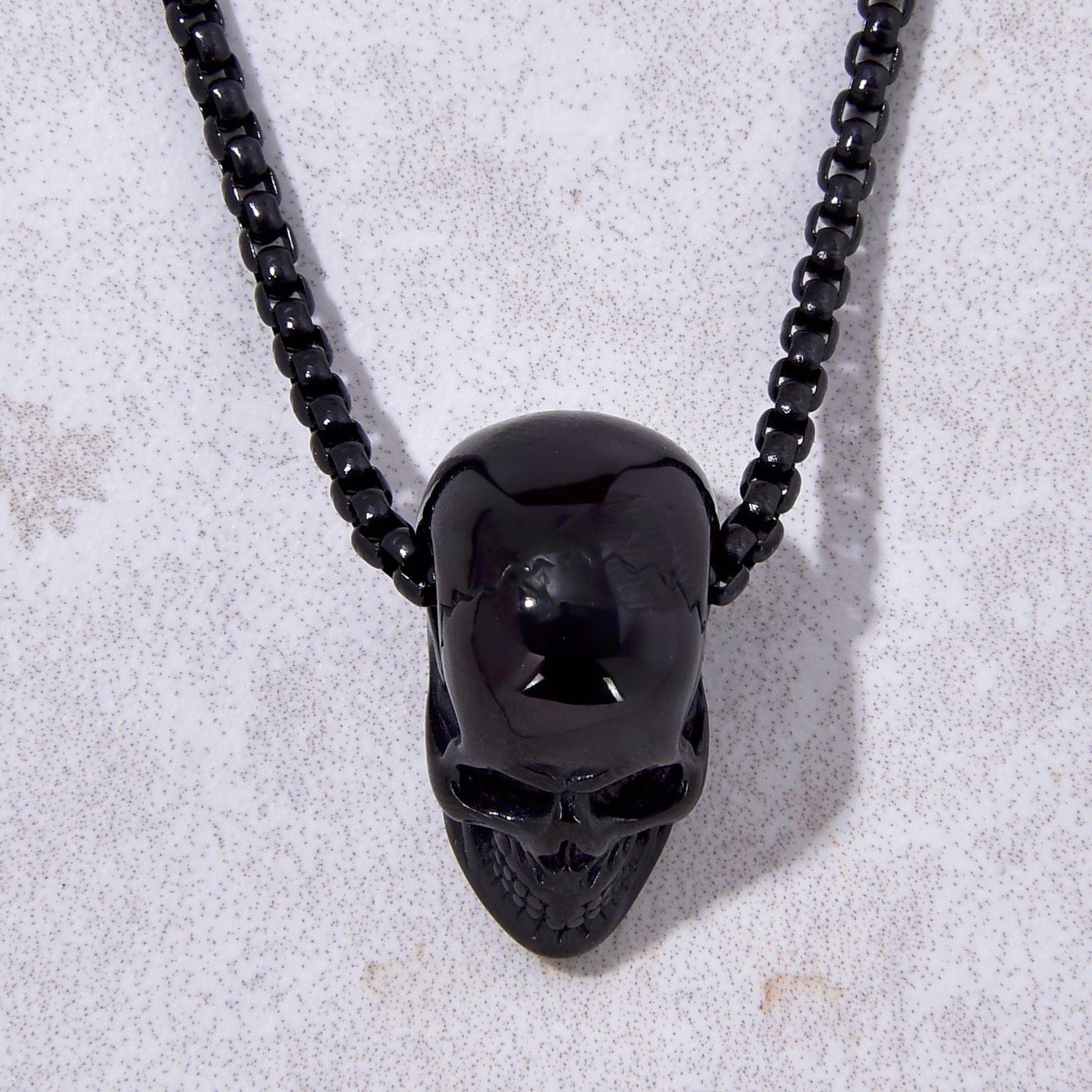 Kalifano Steel Hearts Jewelry Black Gun Metal Steel Hearts Necklace SHN533-B